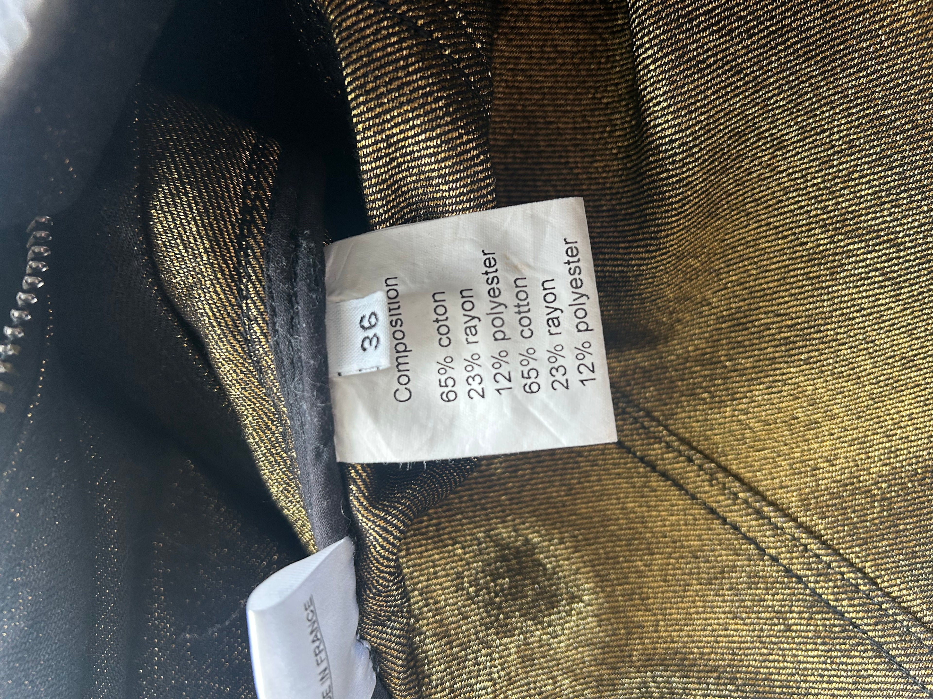 Balmain AW11 Gold Distressed Biker Jacket