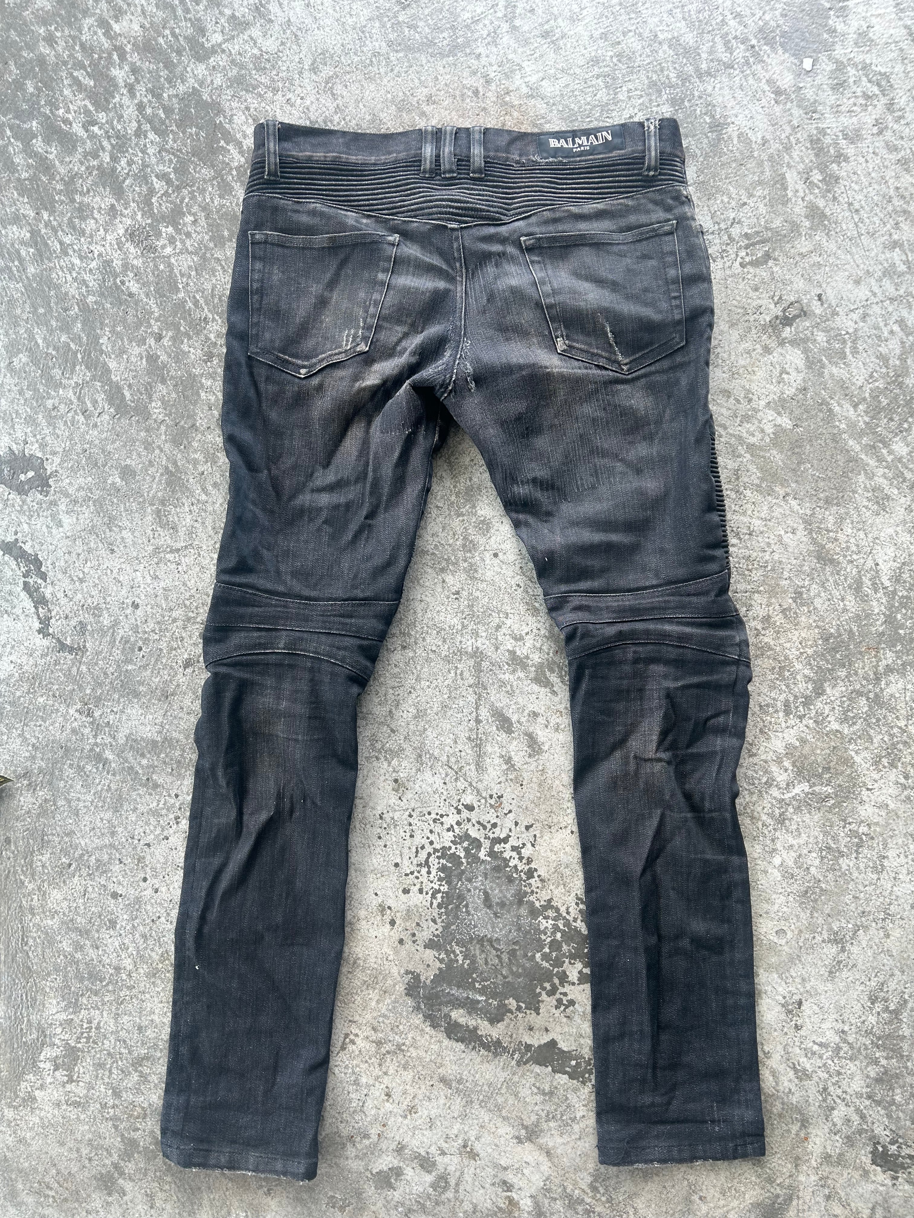 Balmain Homme AW11 Baked Biker Jeans