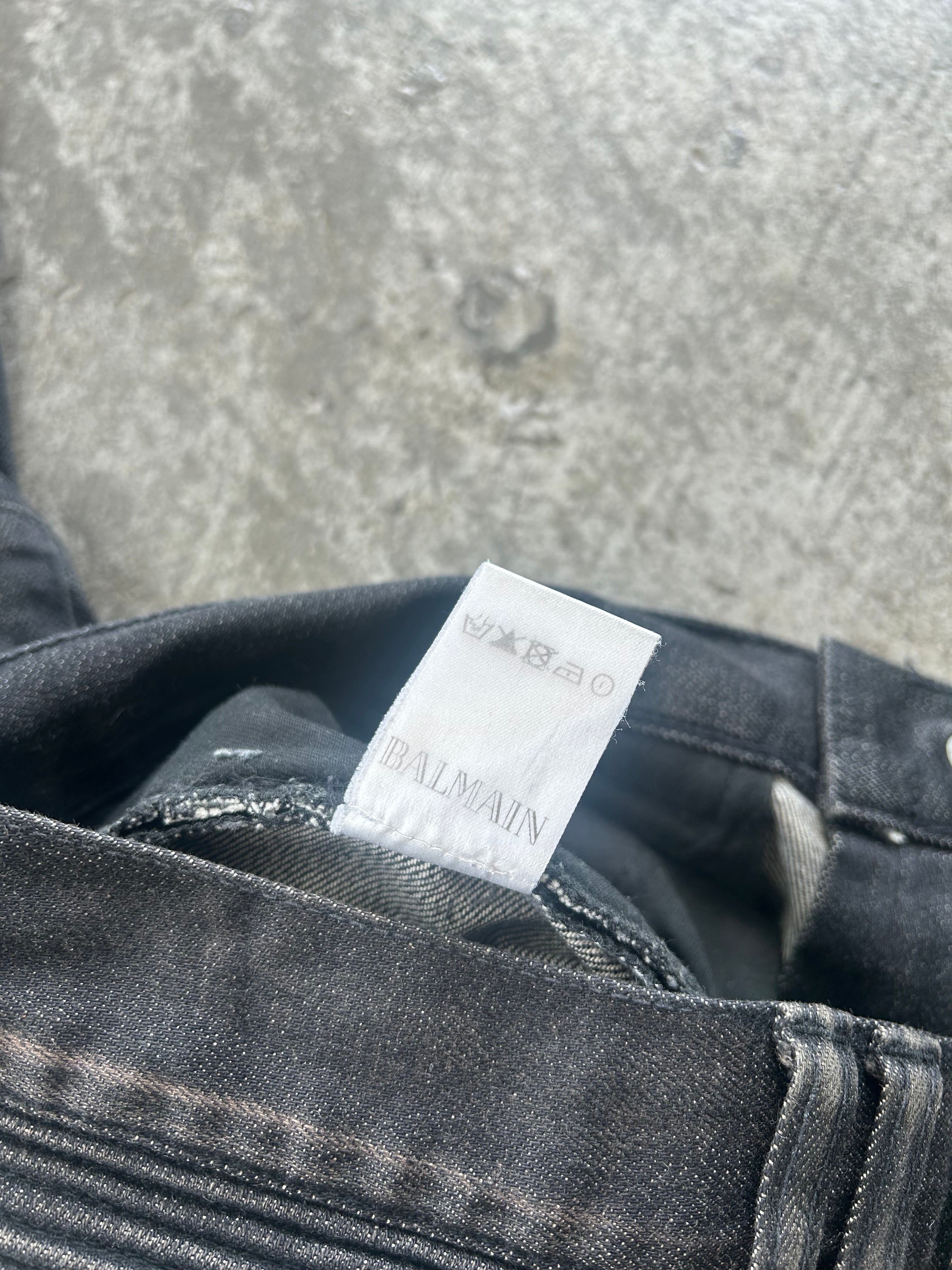 Balmain Homme AW11 Baked Biker Jeans