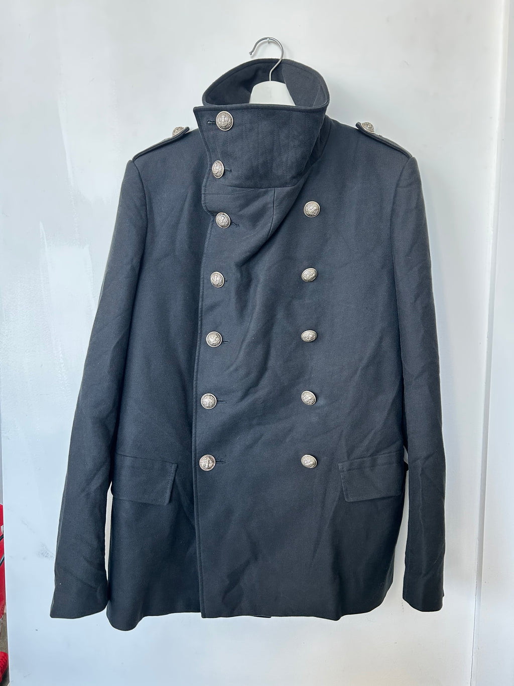 Balmain Homme SS12 Military Peacoat