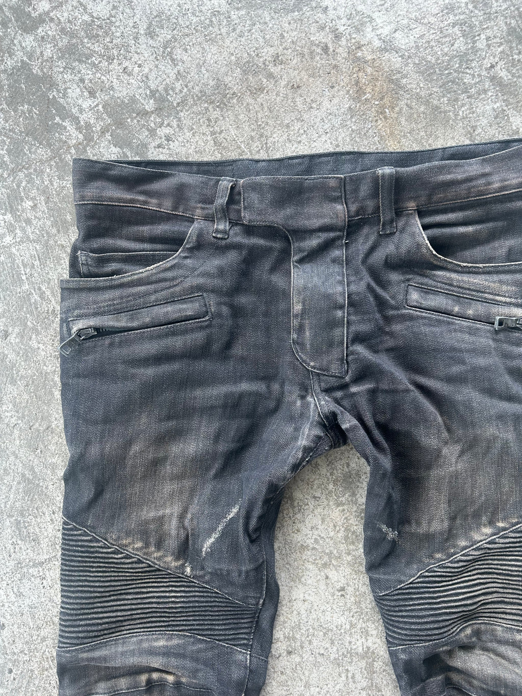 Balmain Homme AW11 Baked Biker Jeans