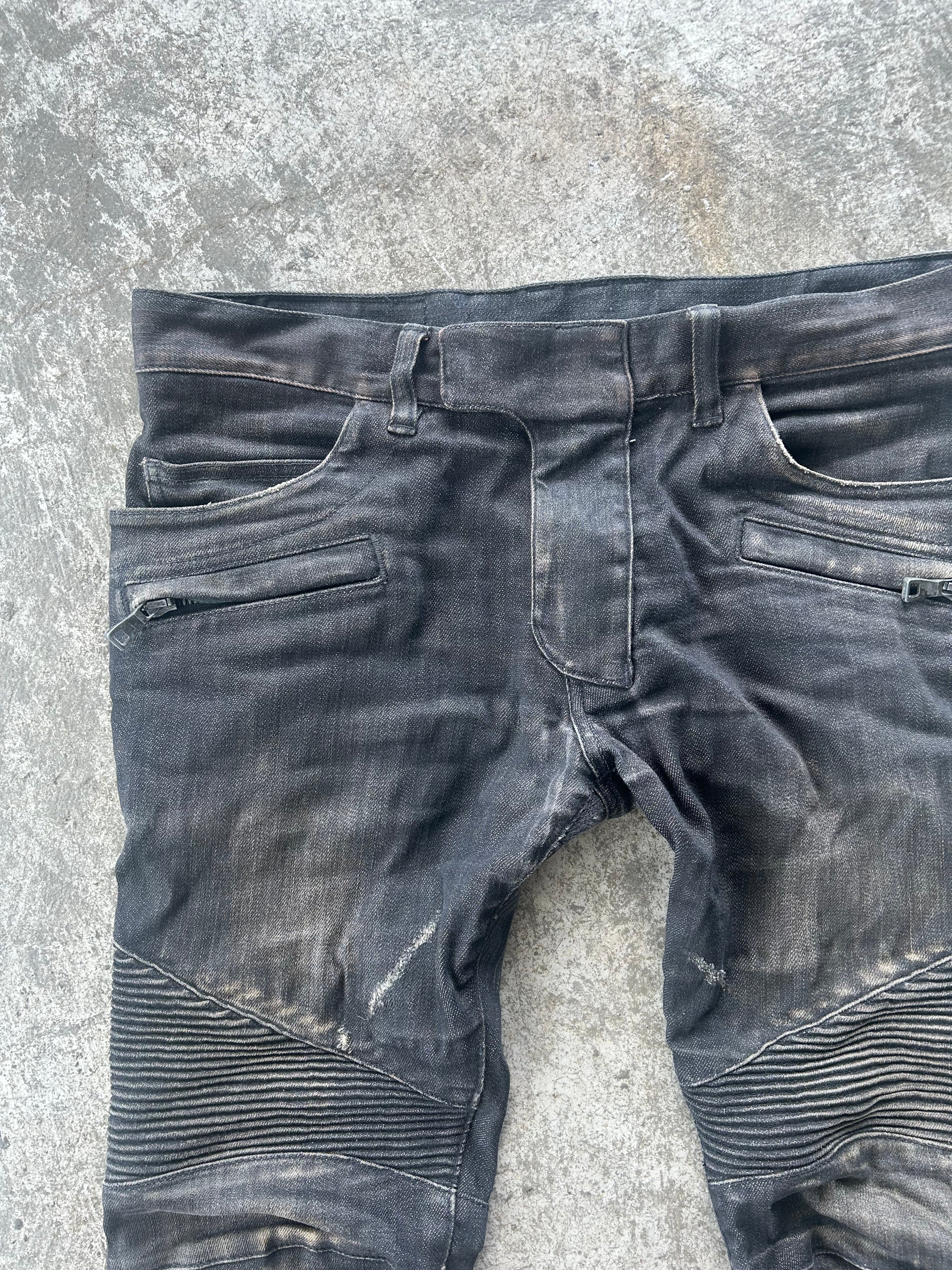 Balmain Homme AW11 Baked Biker Jeans