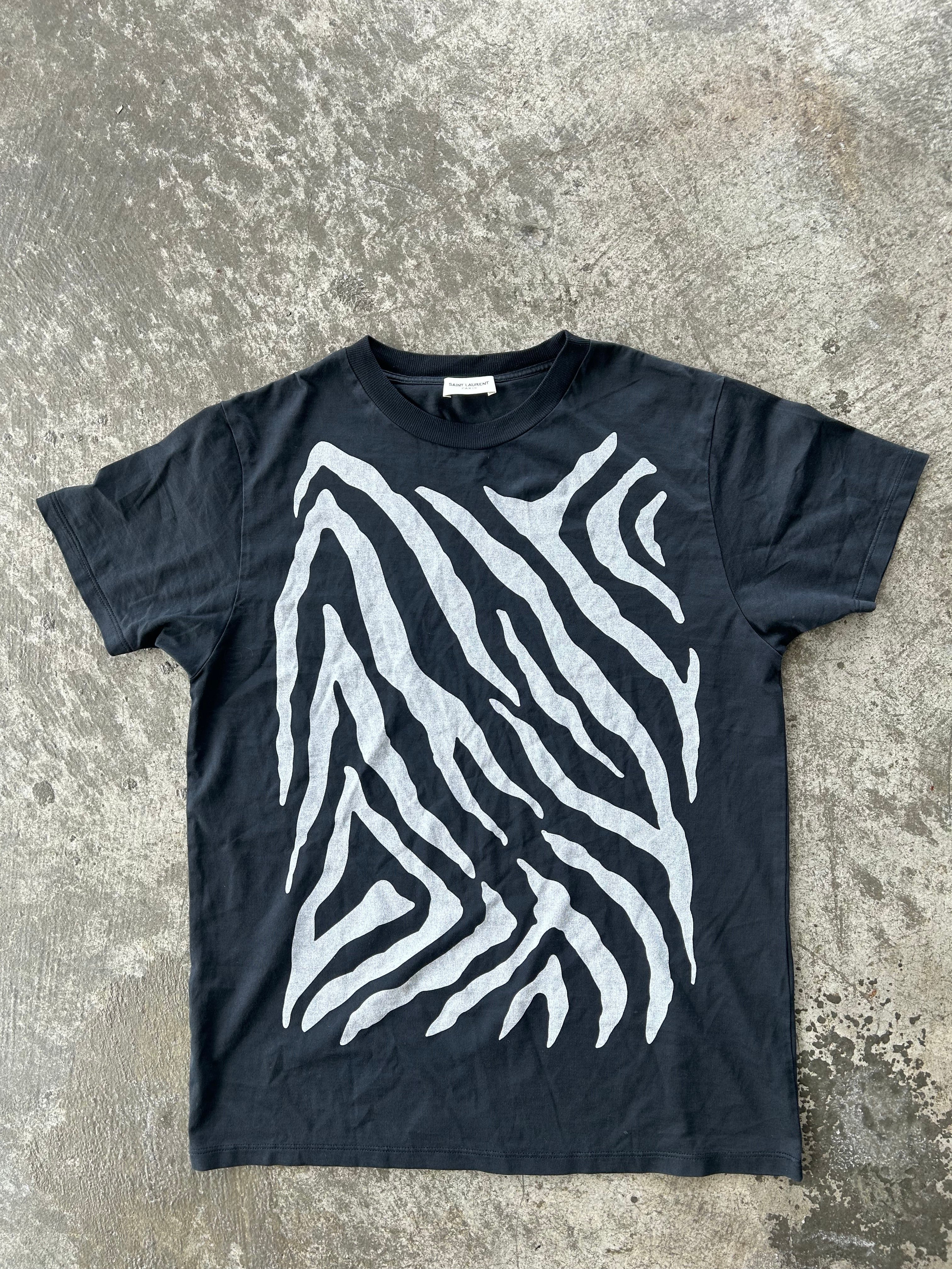 Saint Laurent Paris SS16 Zebra T Shirt