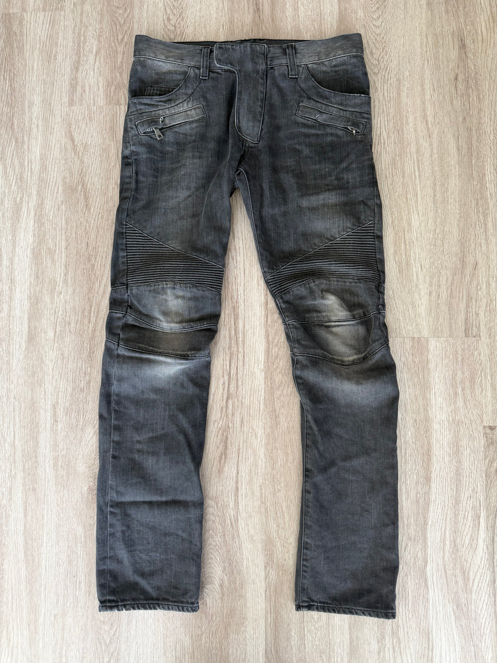 Balmain Homme SS11 Eagle Coin Biker Jeans