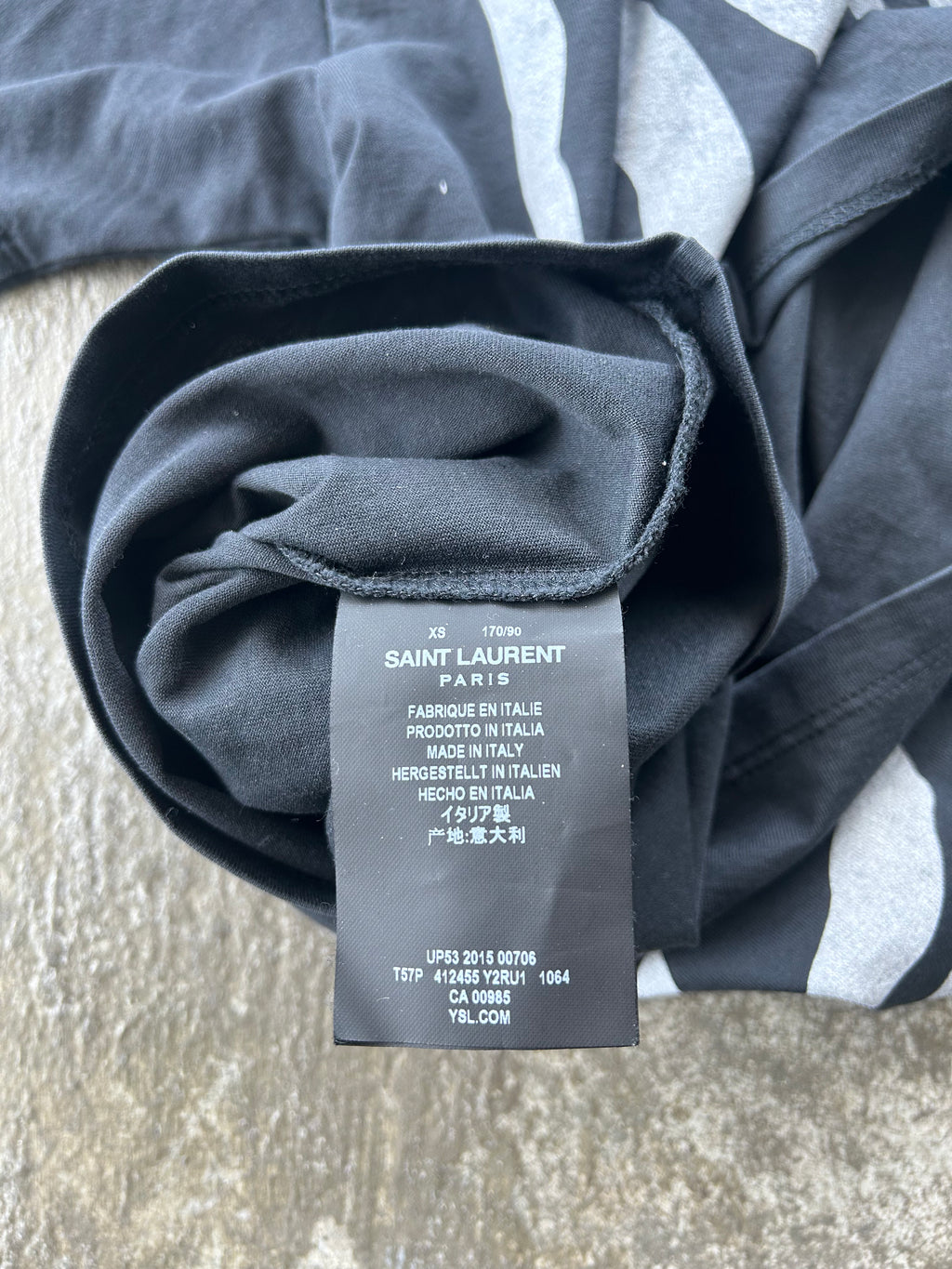 Saint Laurent Paris SS16 Zebra T Shirt