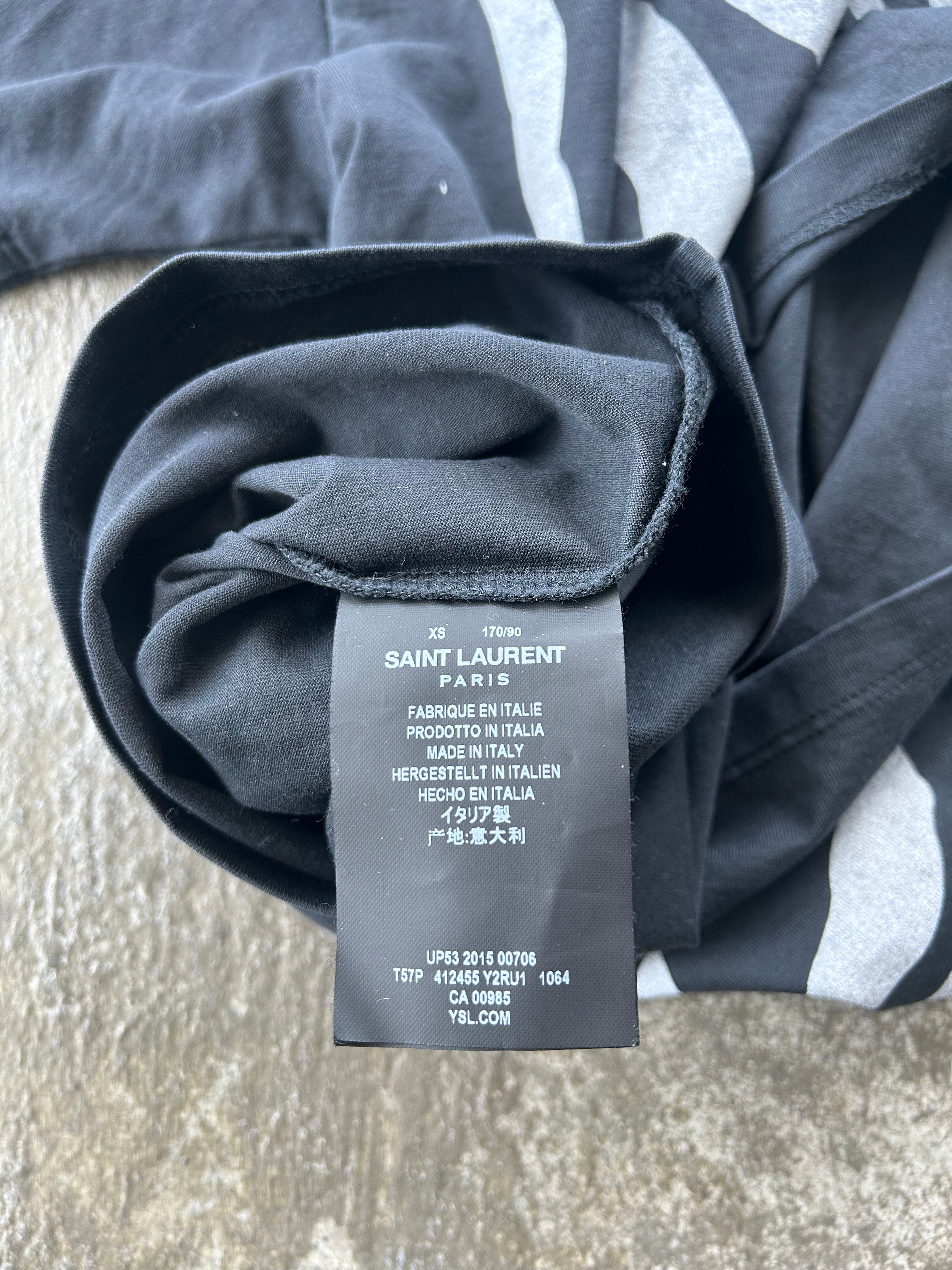 Saint Laurent Paris SS16 Zebra T Shirt