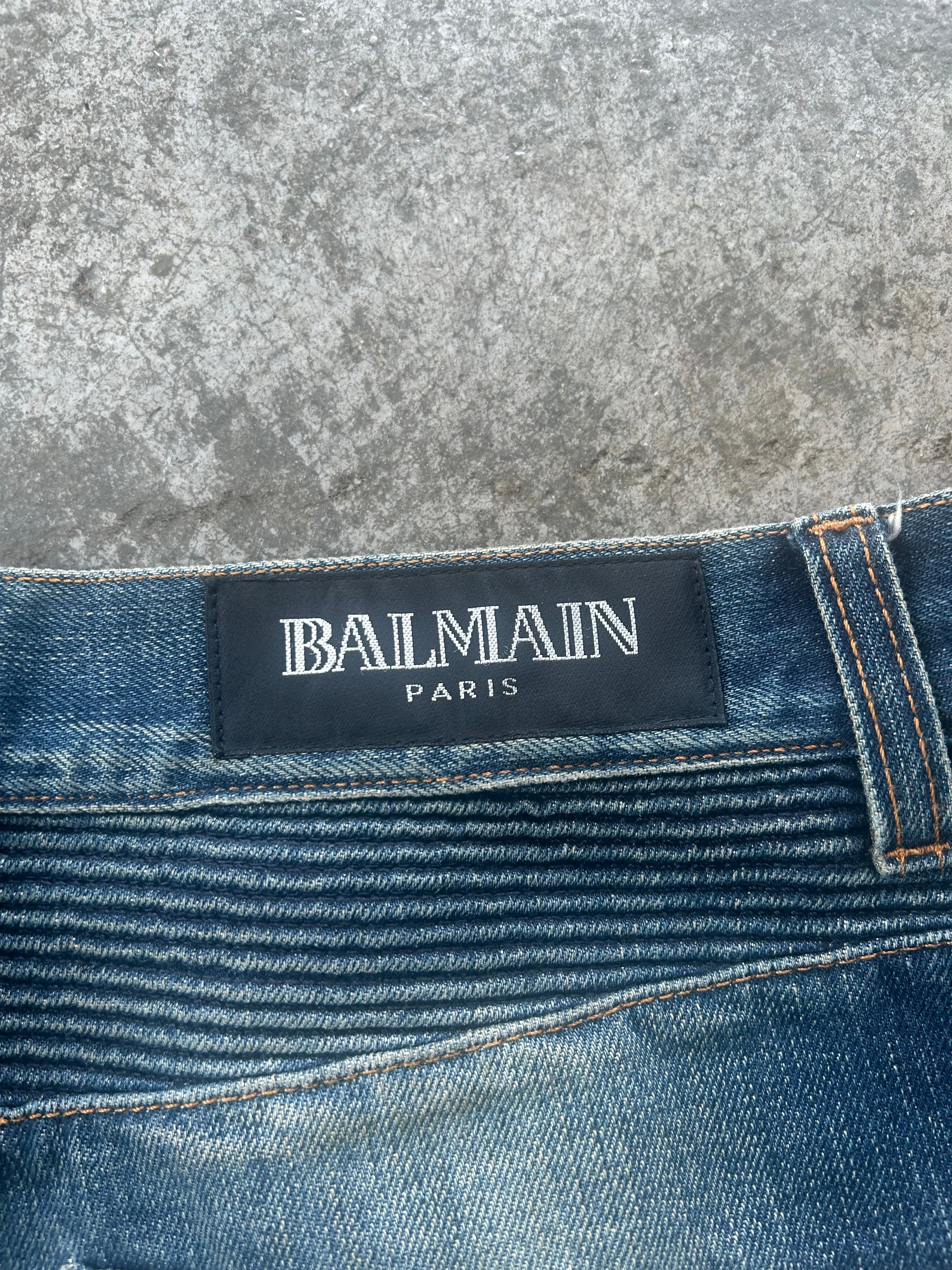 Balmain Homme AW11 Indigo Biker Jeans