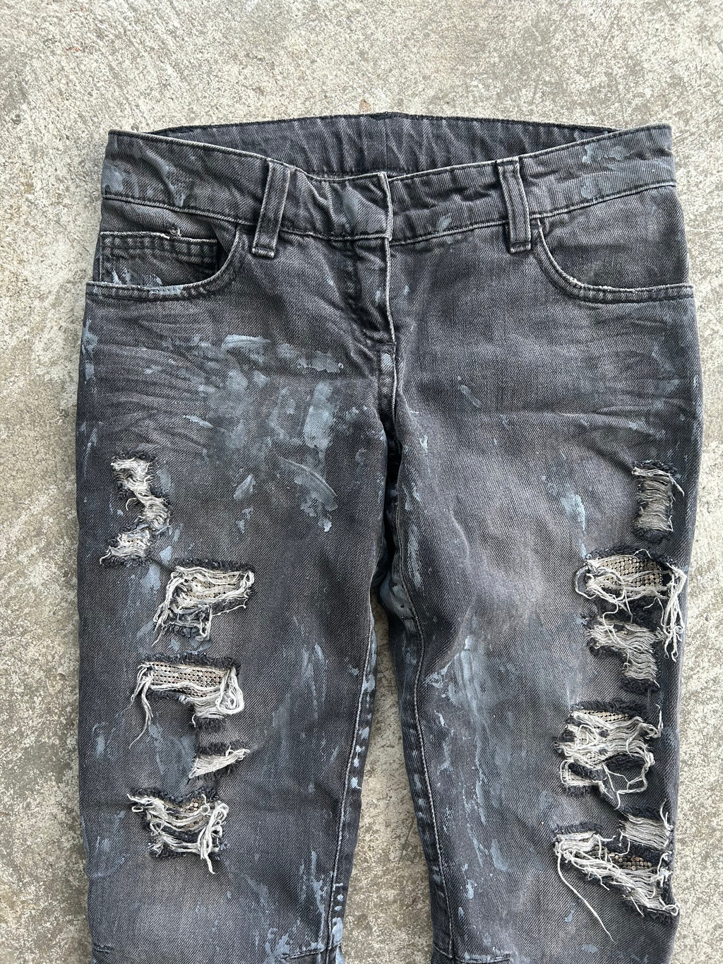 Balmain SS10 Distressed Chainmail Jeans