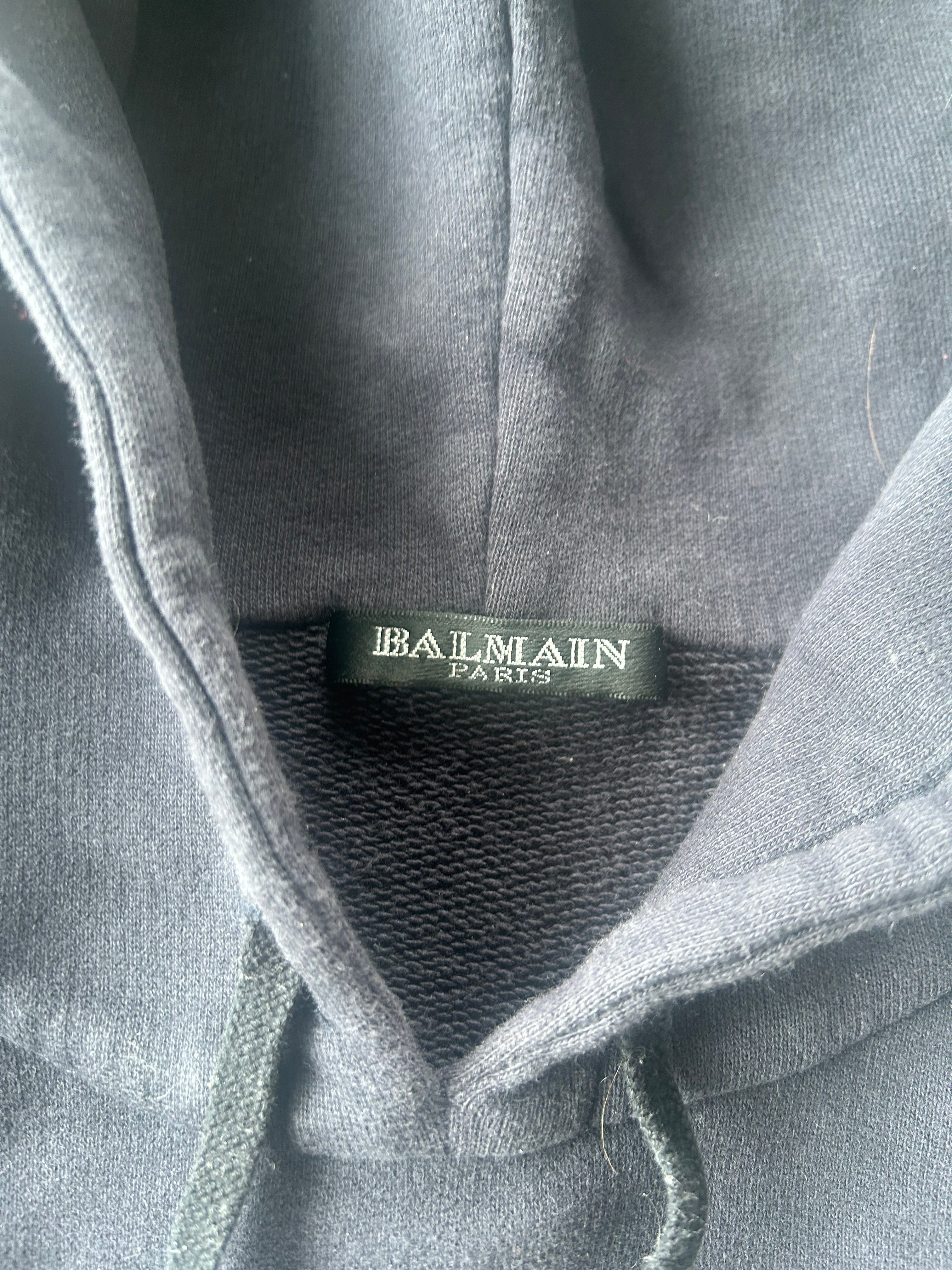 Balmain Homme SS11 Black Biker Hoodie