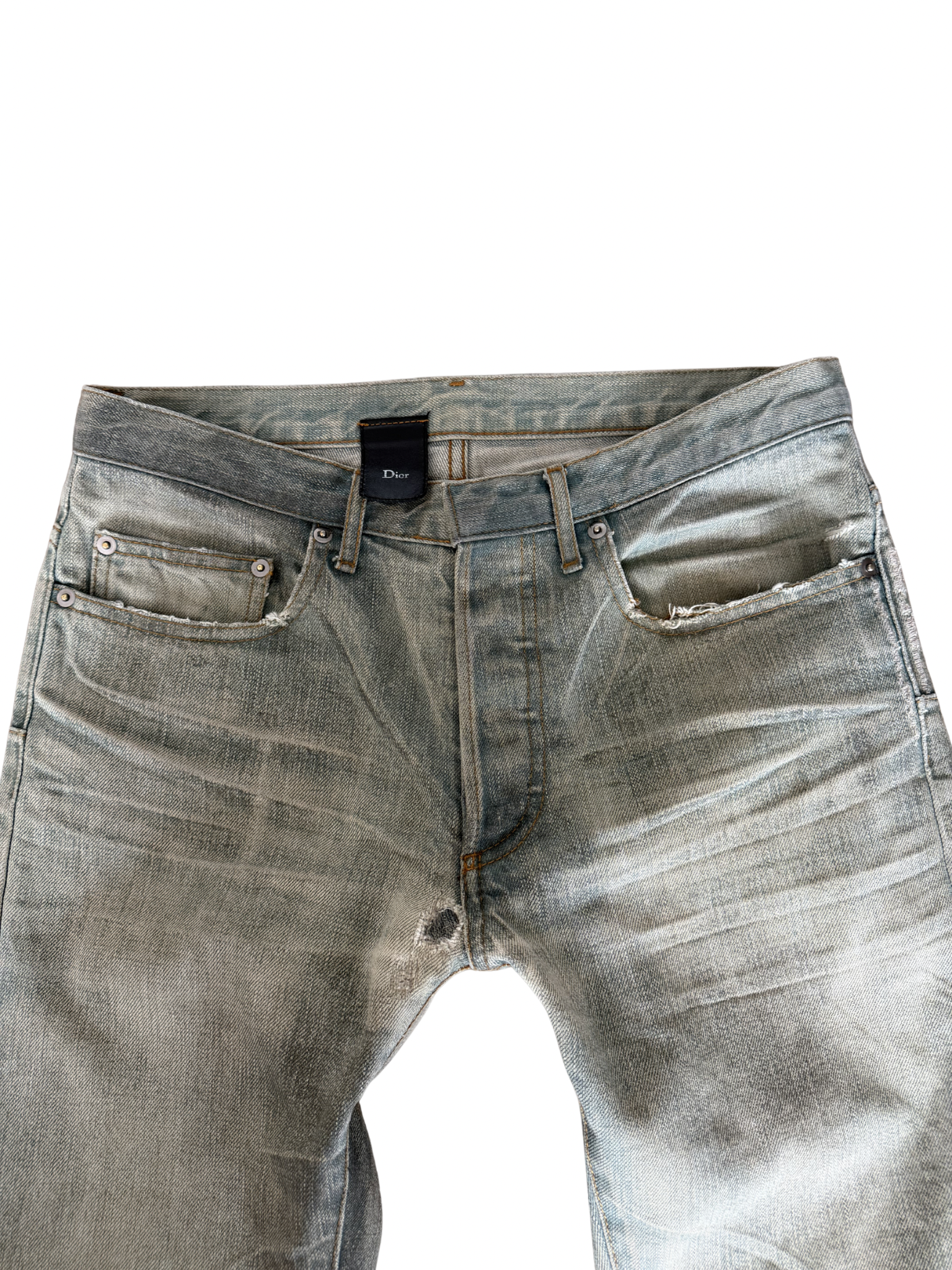 Dior Homme SS04 Dirty Bleu Clair Jeans