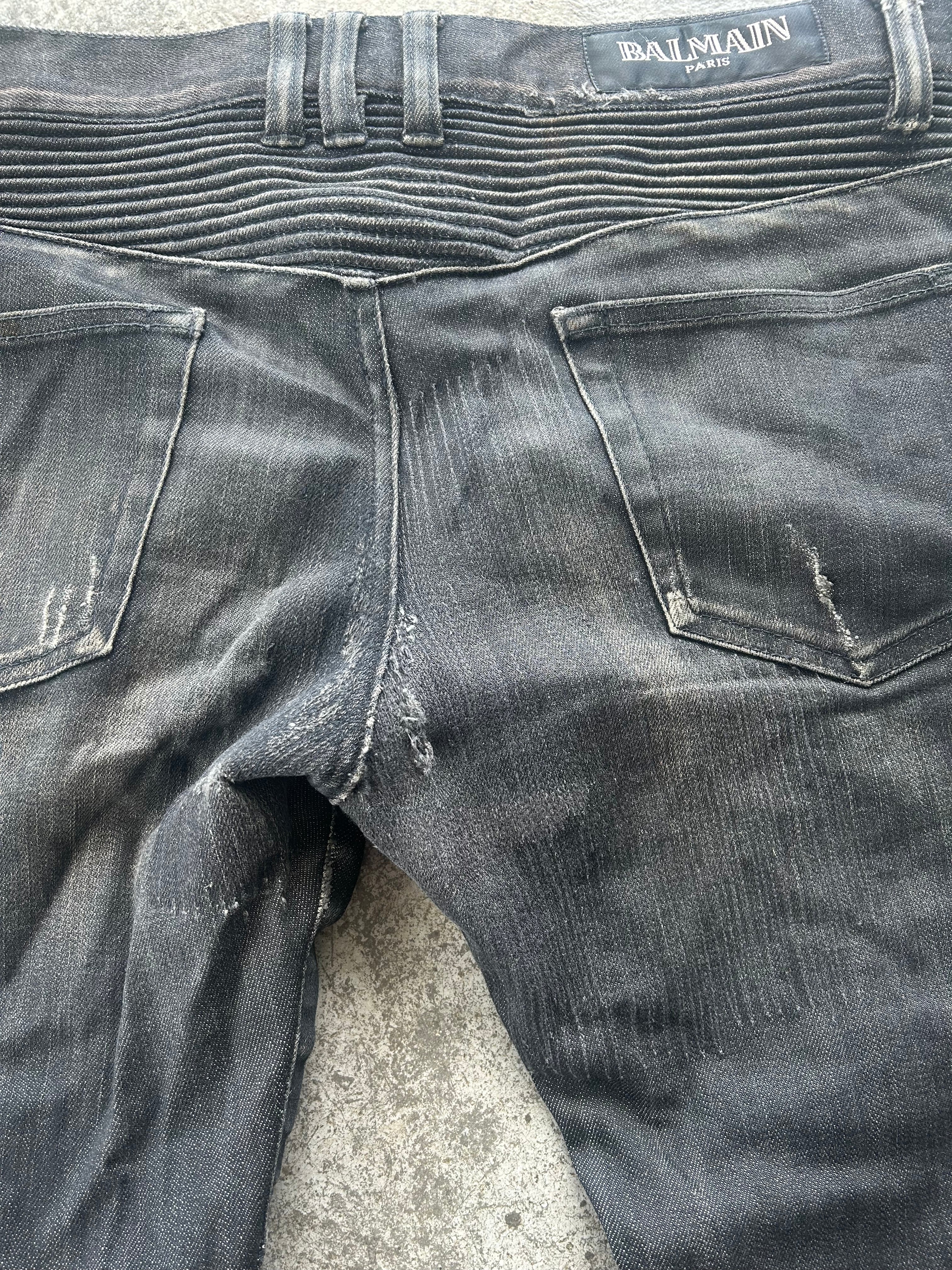 Balmain Homme AW11 Baked Biker Jeans