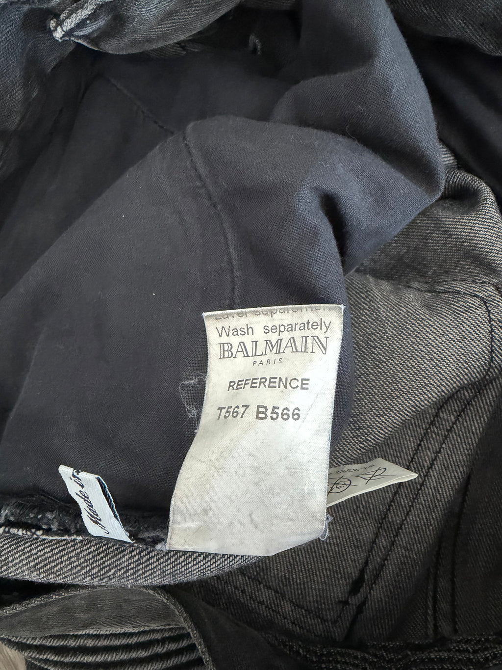 Balmain Homme SS11 Eagle Coin Biker Jeans