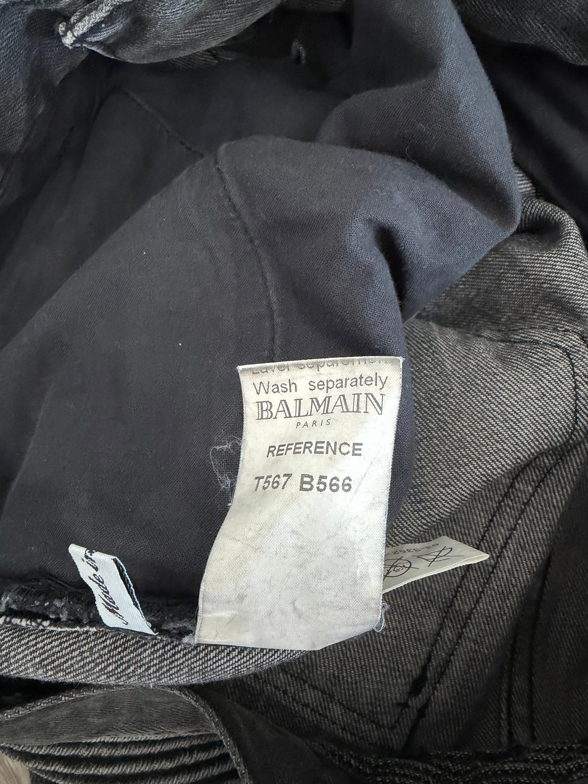 Balmain Homme SS11 Eagle Coin Biker Jeans
