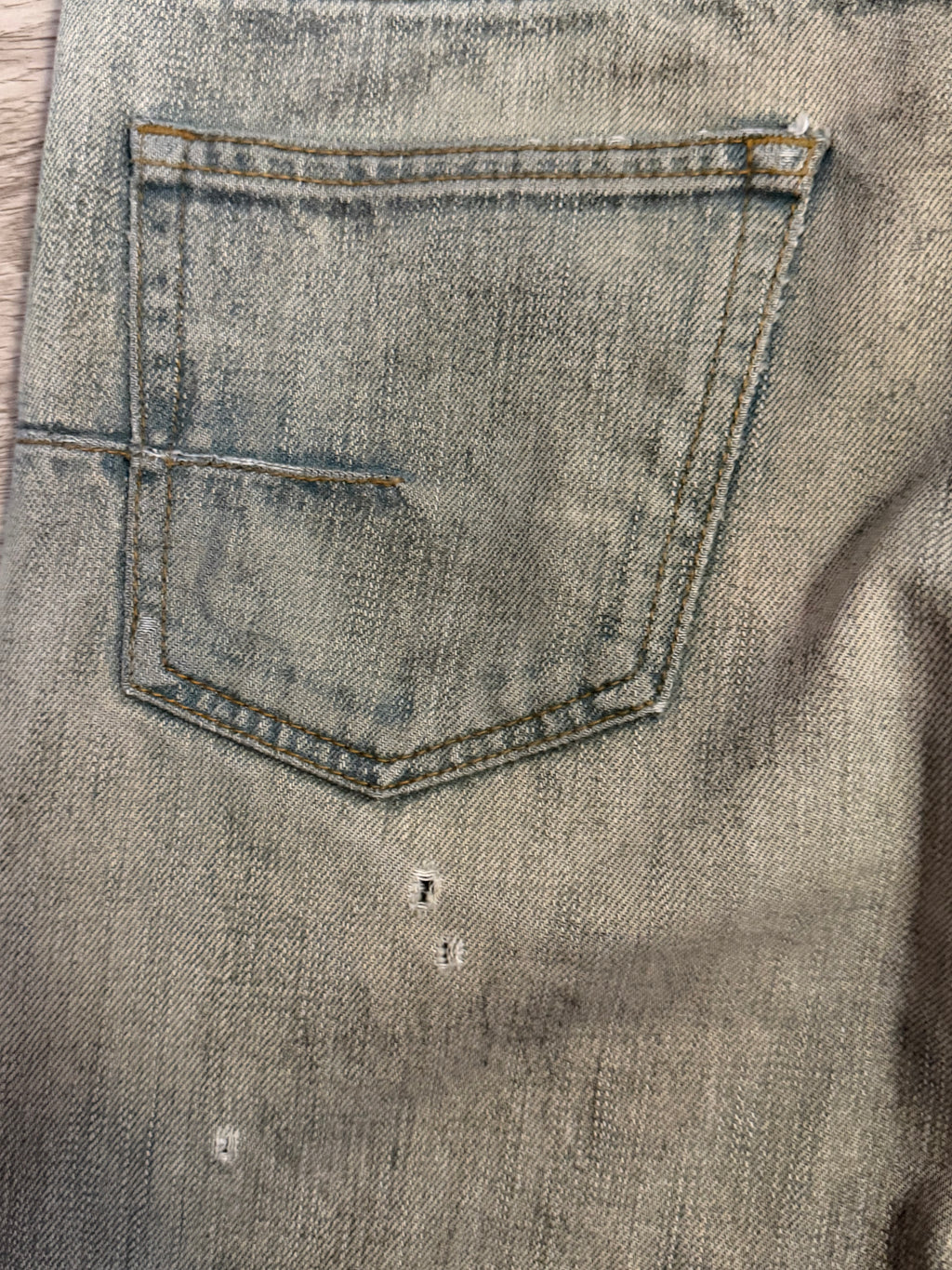 Dior Homme SS04 Dirty Bleu Clair Jeans