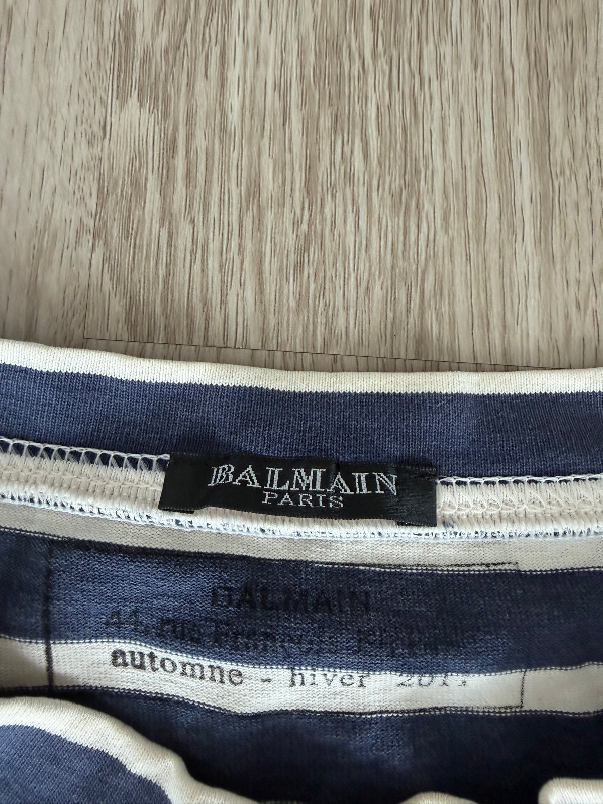 Balmain Homme AW11 Navy Striped Long Sleeve Shirt