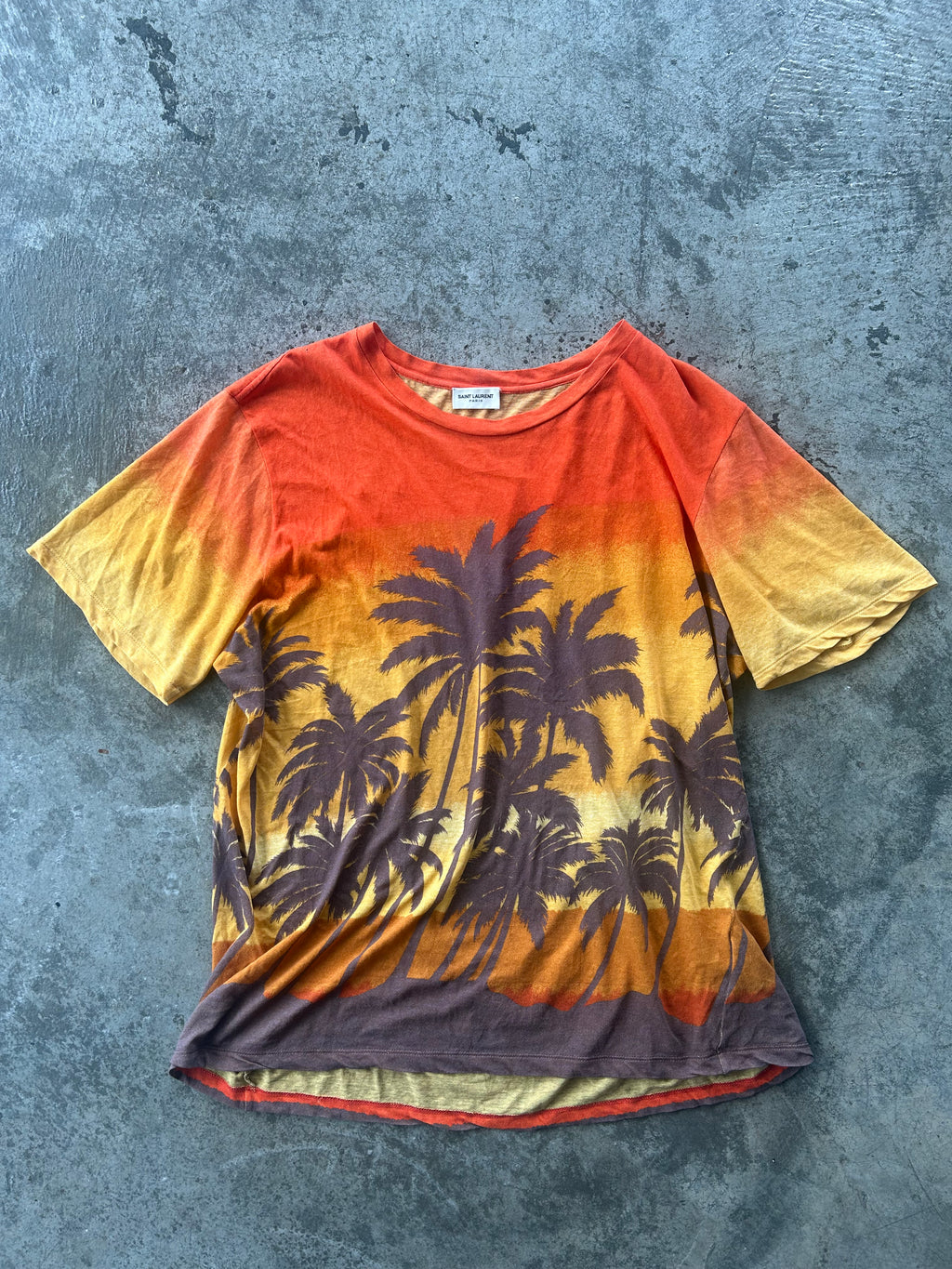 Saint Laurent Paris SS16 ‘ Surf Sounds ’ Palm Tree T Shirt