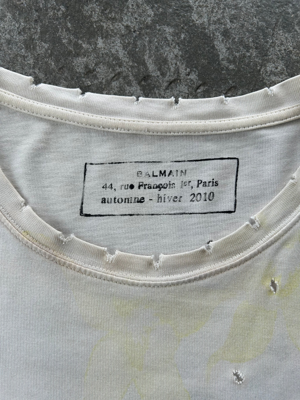 Balmain Homme AW10 Distressed Floral Shirt