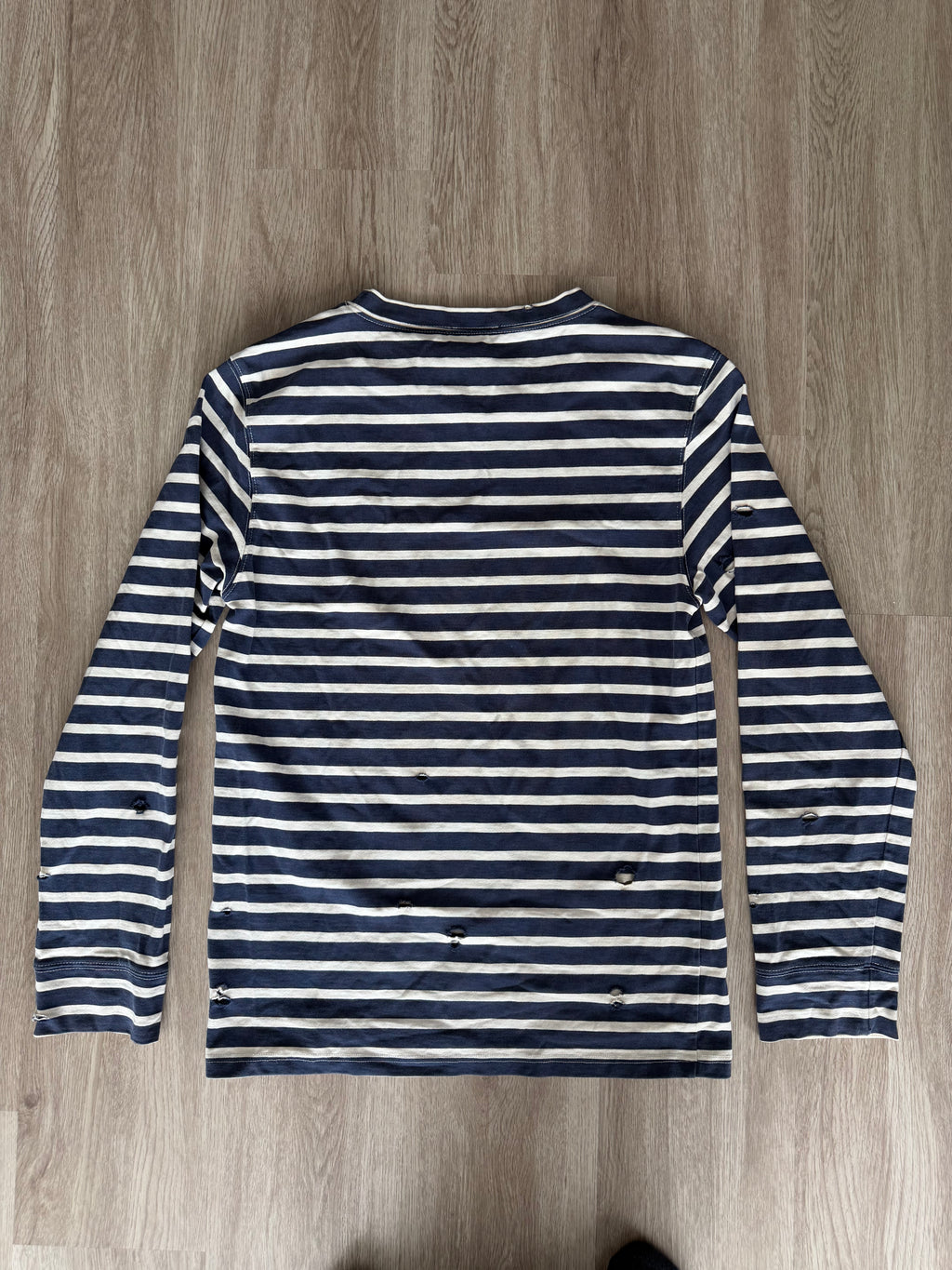 Balmain Homme AW11 Navy Striped Long Sleeve Shirt