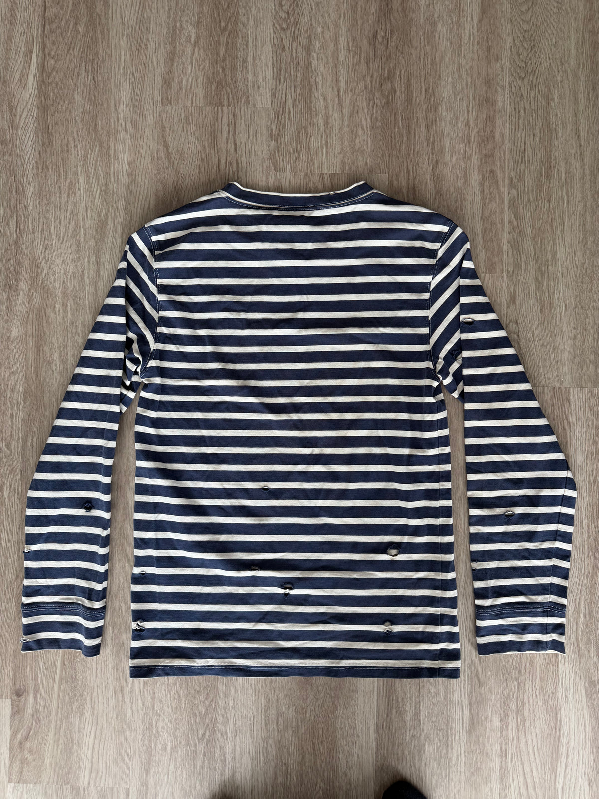 Balmain Homme AW11 Navy Striped Long Sleeve Shirt