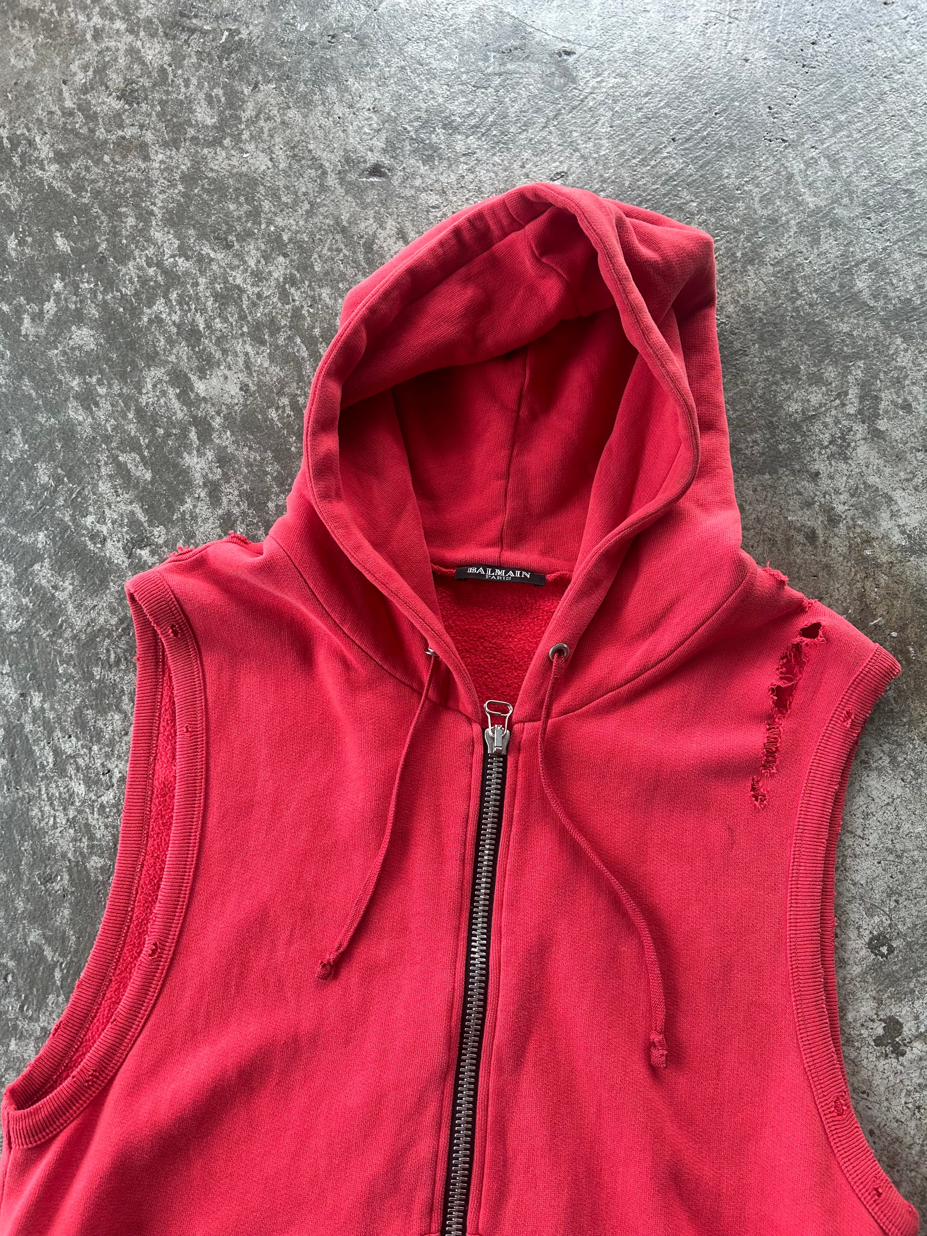 Balmain Homme SS10 Sleeveless Hoodie