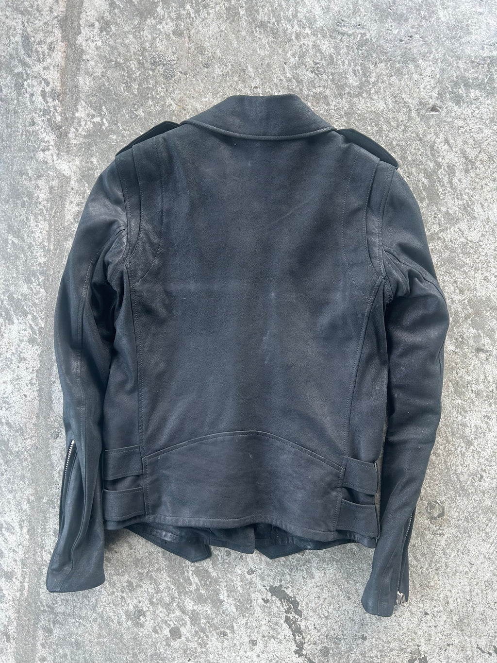 Balmain AW09 Leather Double Belted 10 Zip Jacket