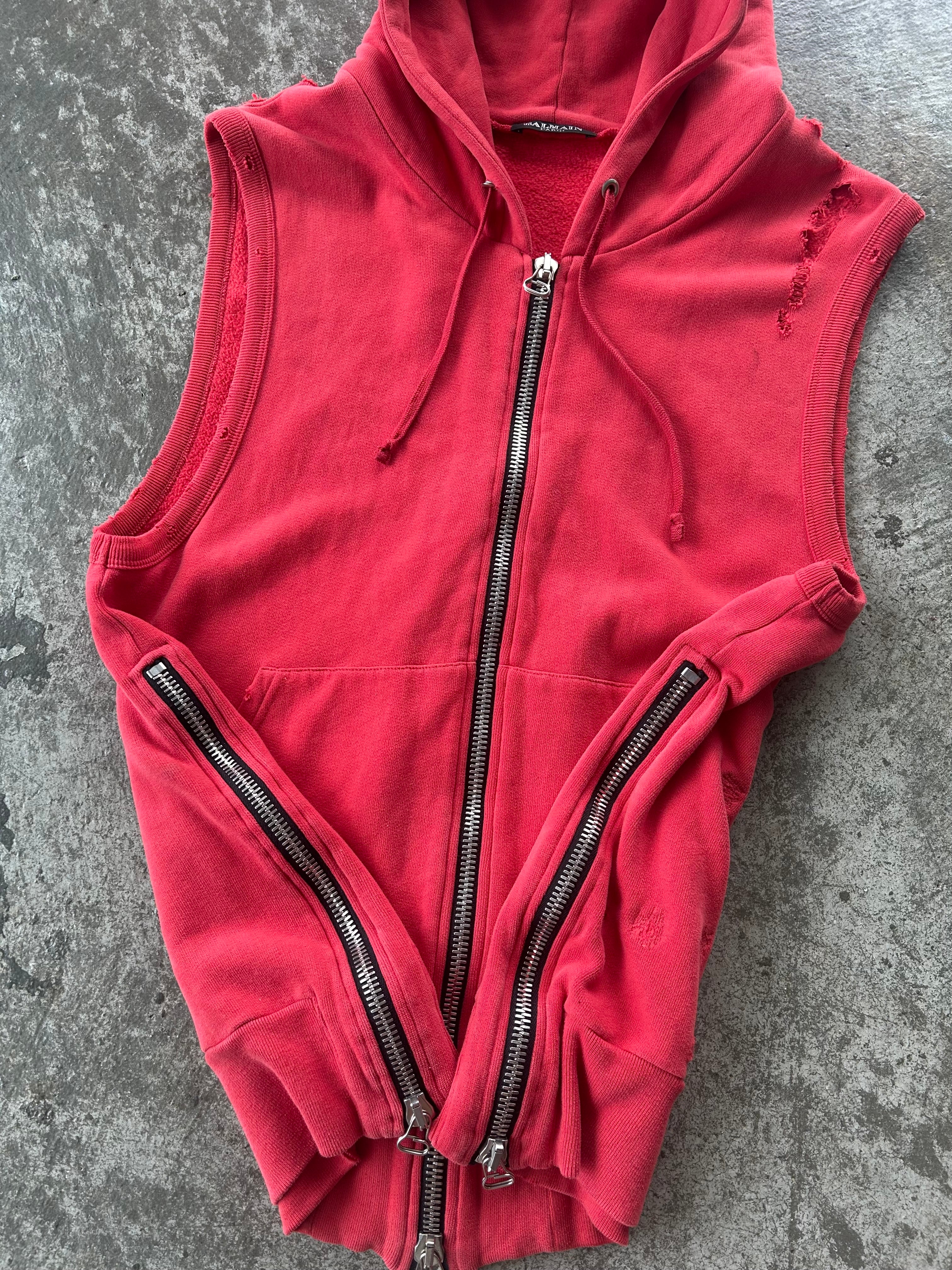 Balmain Homme SS10 Sleeveless Hoodie