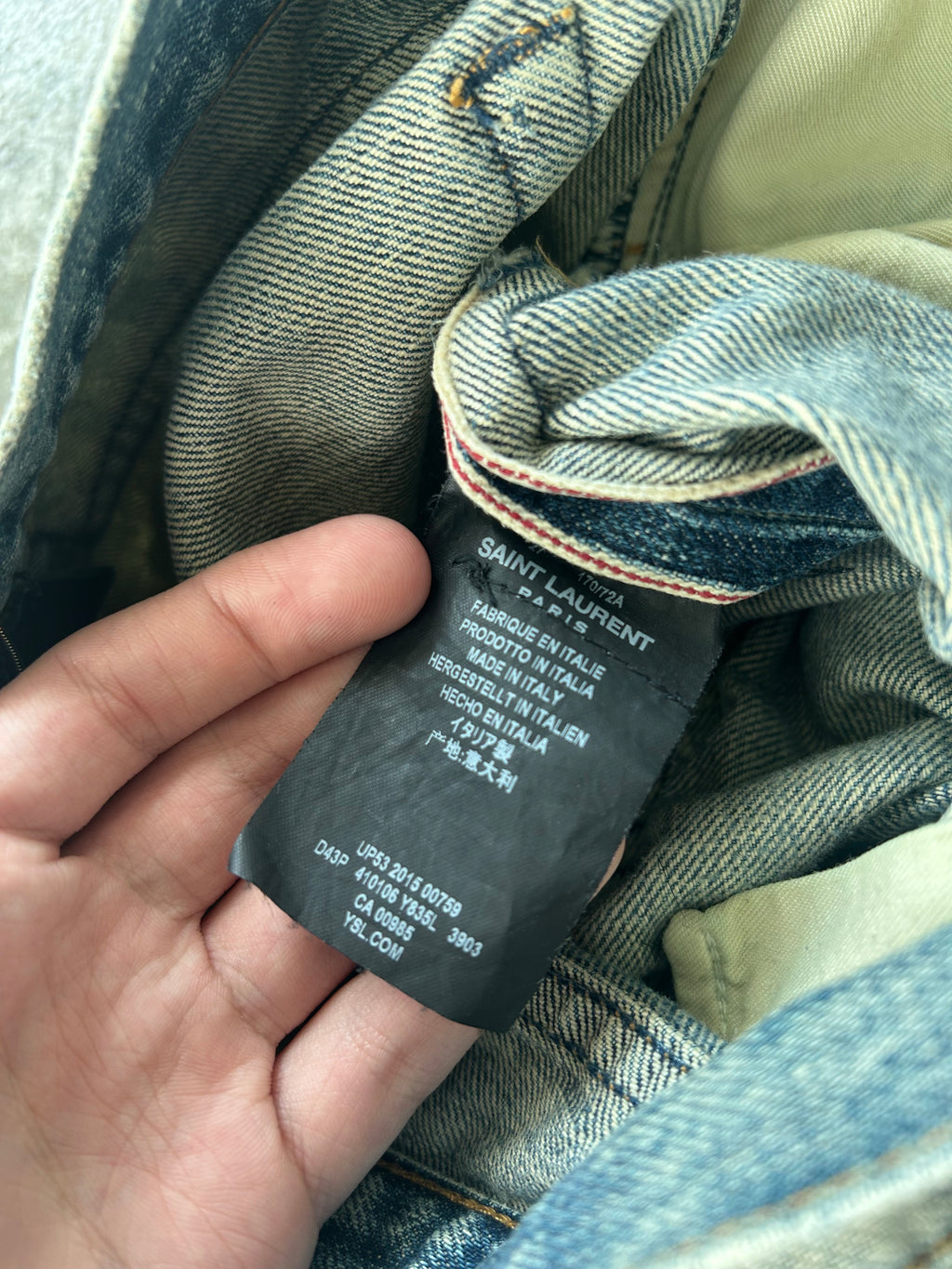 Saint Laurent Paris SS16 D10 Jeans