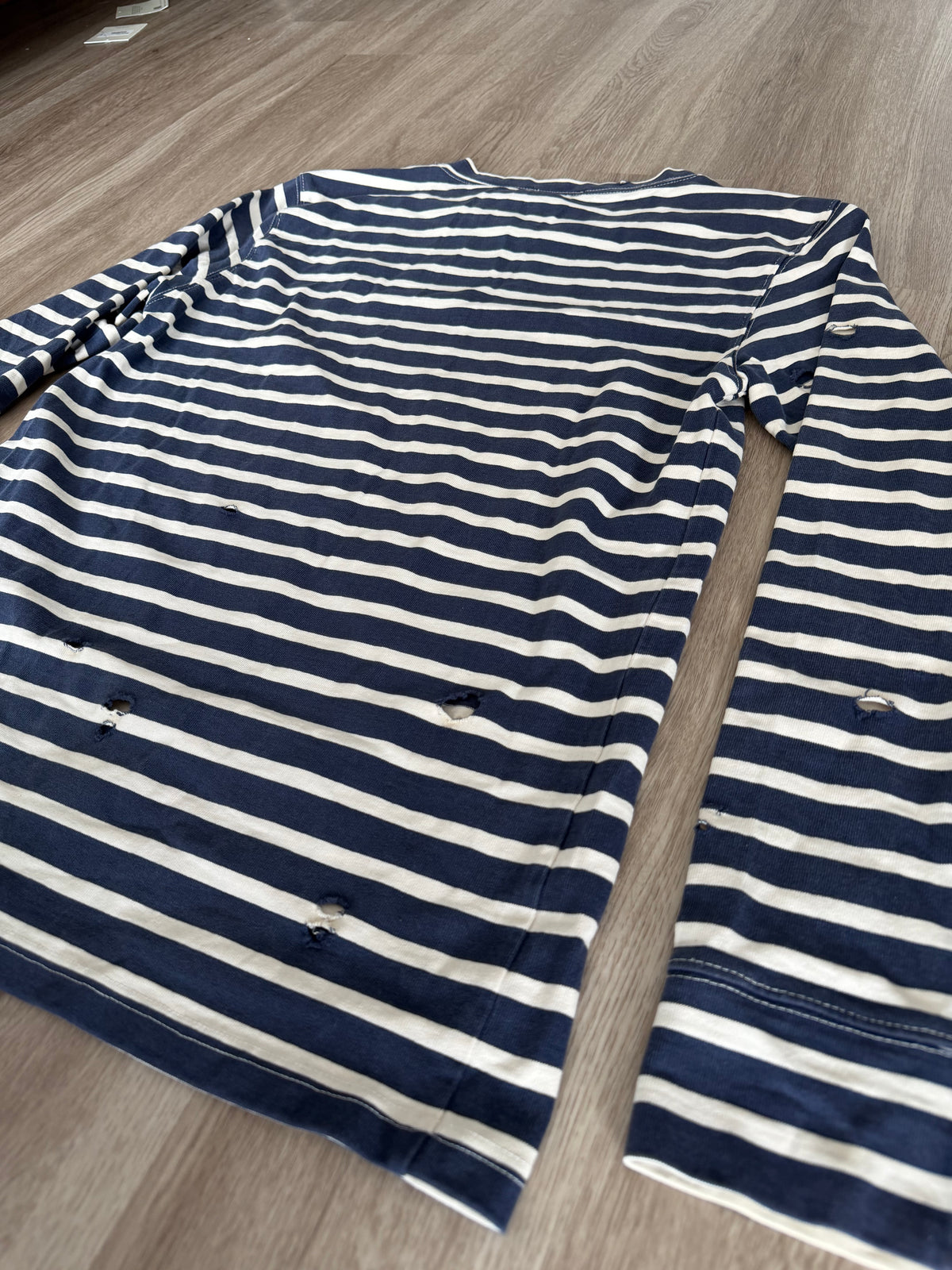Balmain Homme AW11 Navy Striped Long Sleeve Shirt