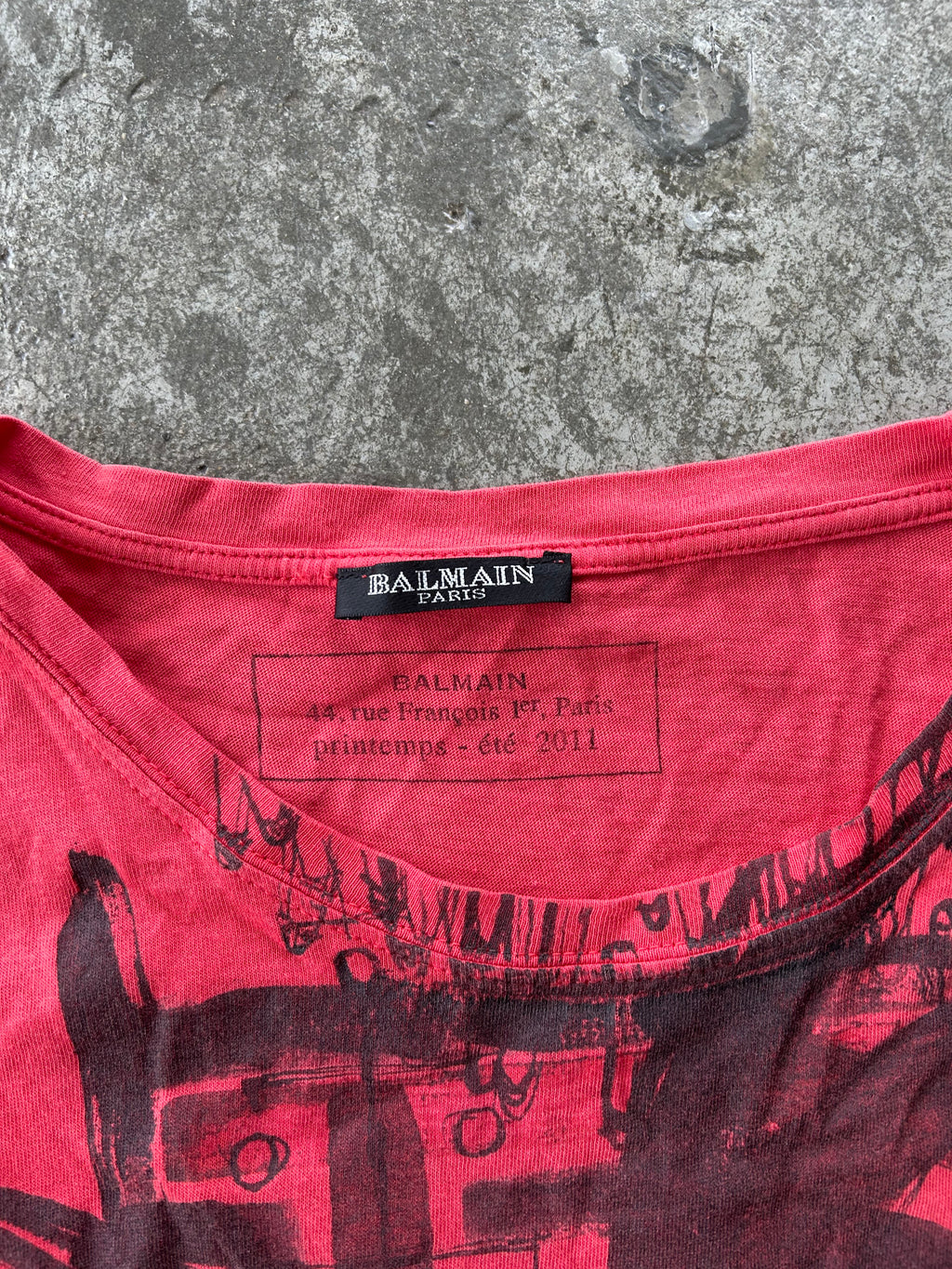 Balmain Homme Graffiti Tiger T Shirt
