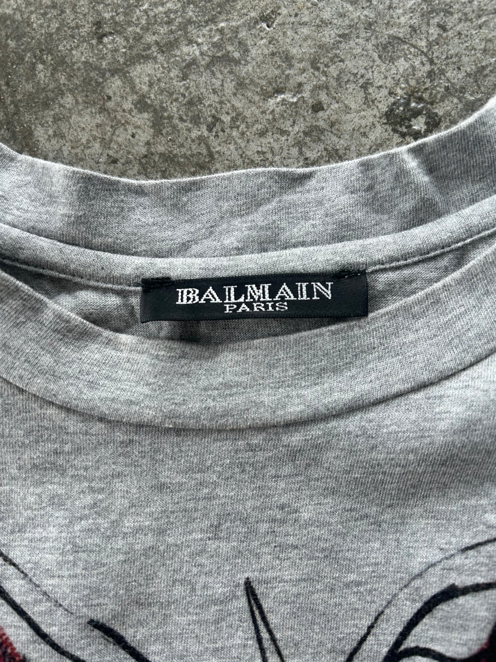 Balmain SS11 Graffiti Tiger Safety Pin Tank Top