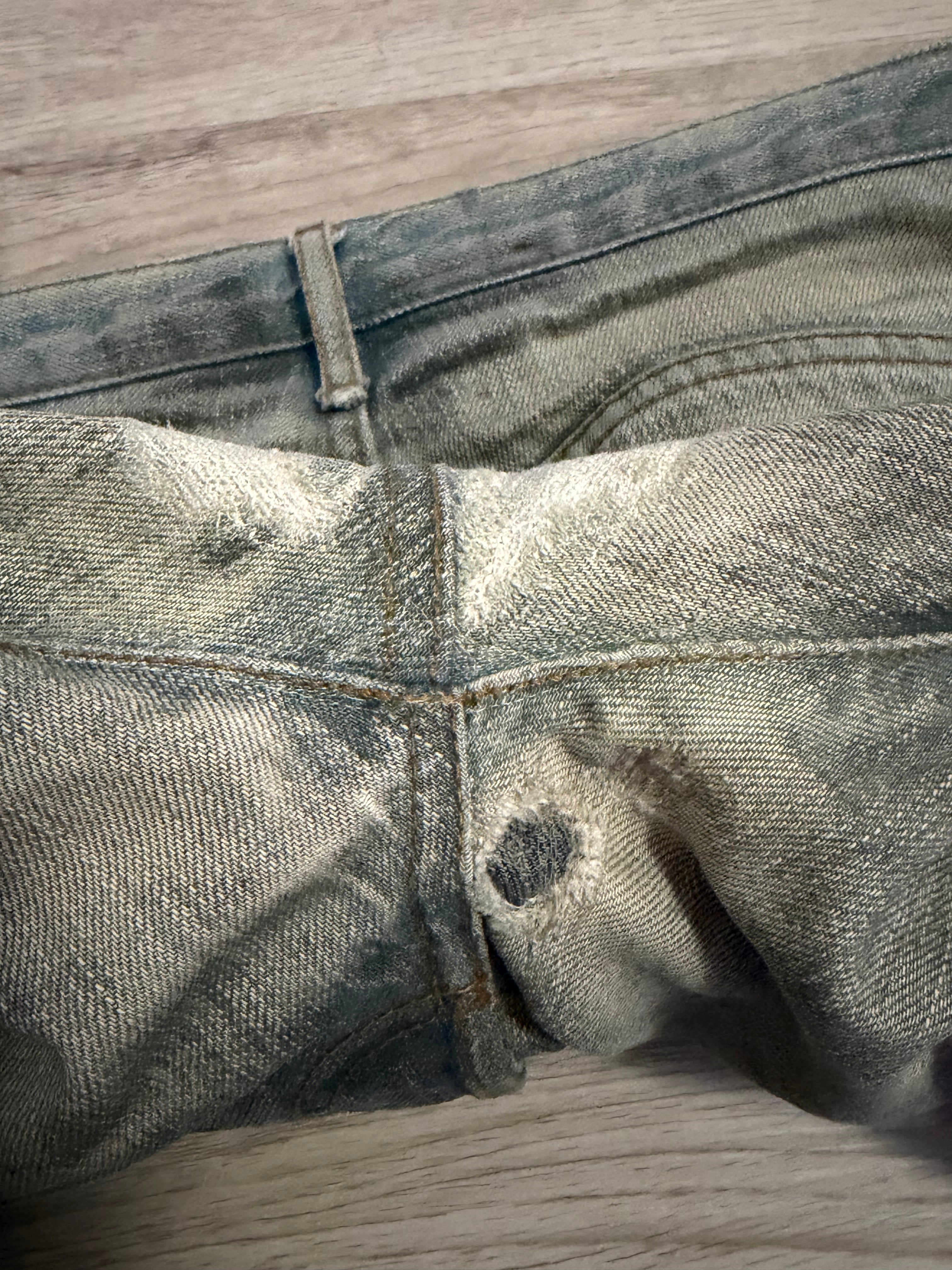 Dior Homme SS04 Dirty Bleu Clair Jeans