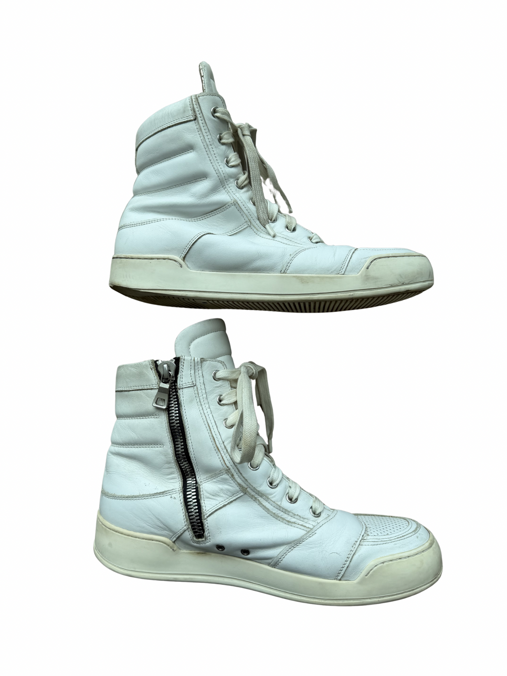 Balmain Homme SS14 Perforated High Top Sneakers