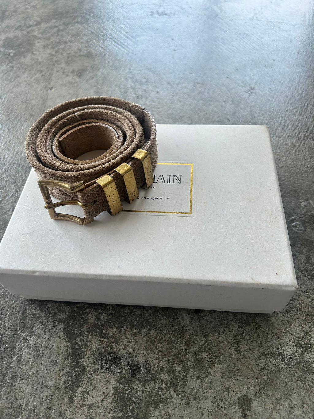 Balmain Homme SS13 Gold Belt