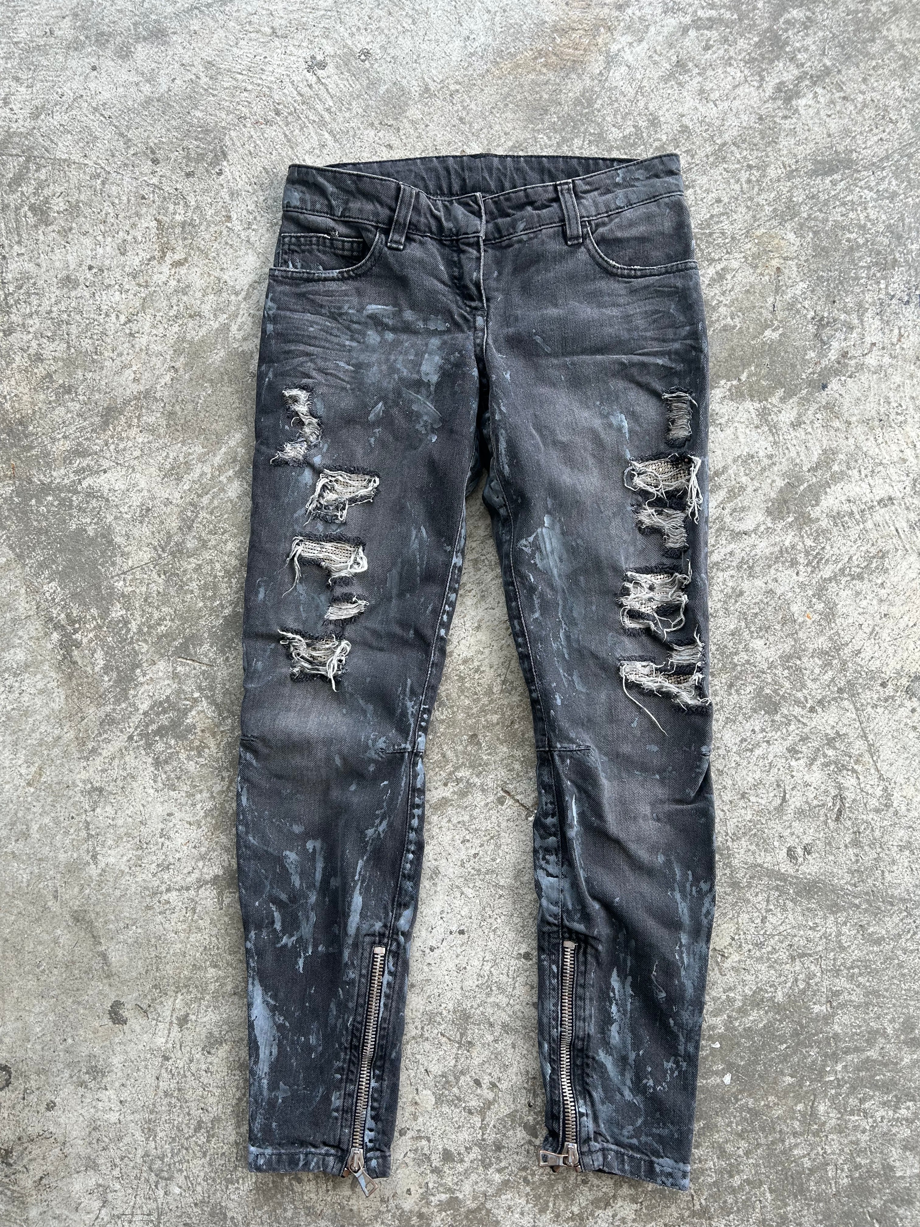 Balmain SS10 Distressed Chainmail Jeans