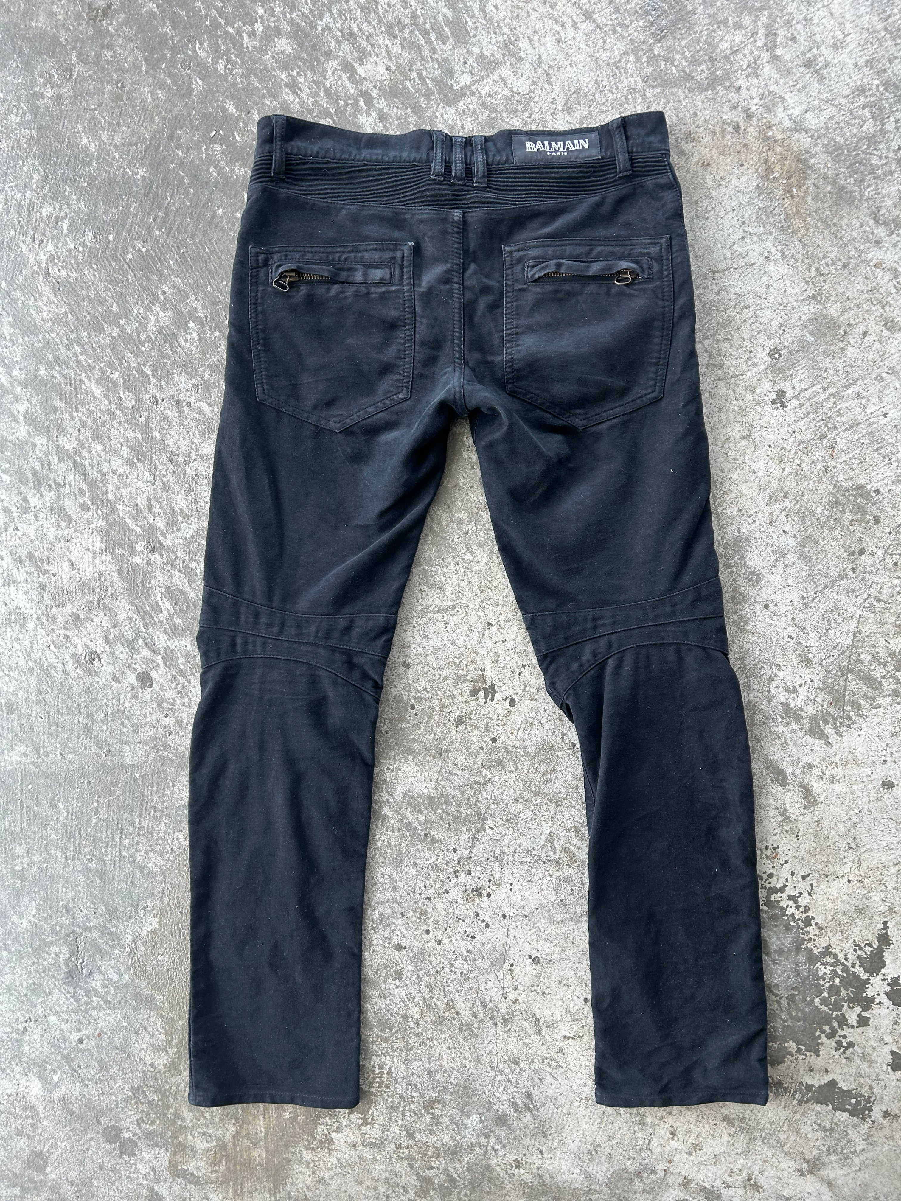 Balmain Homme AW09 Black Biker Jeans