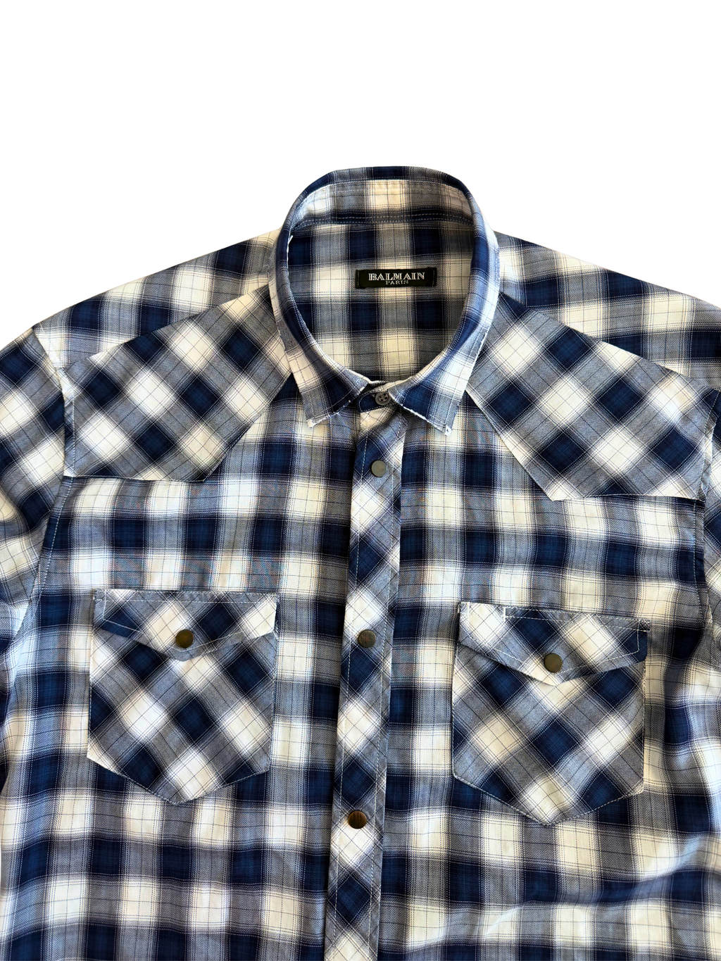 Balmain Homme SS10 Plaid Flannel Shirt