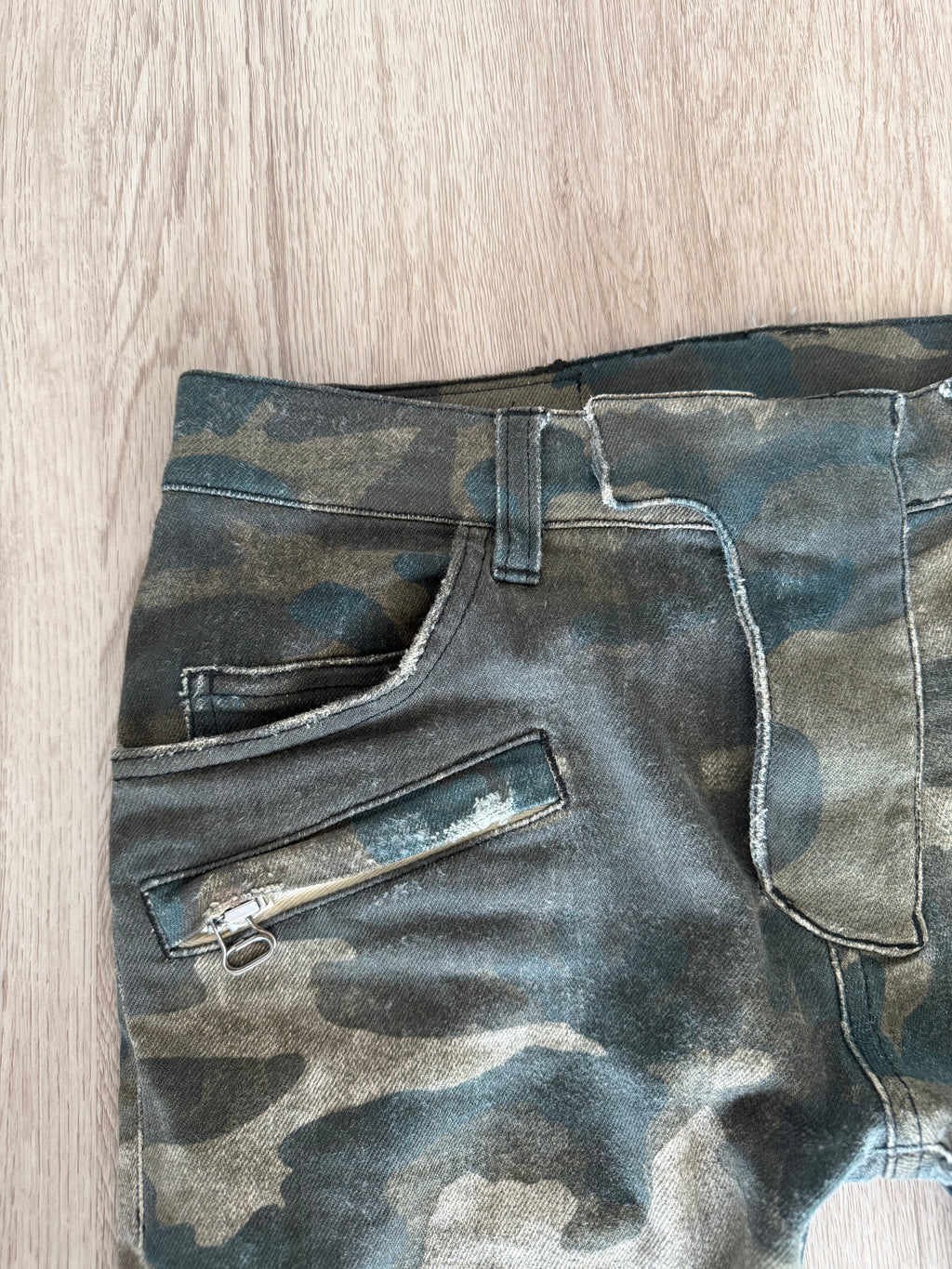 Balmain Homme SS10 Camo Biker Jeans