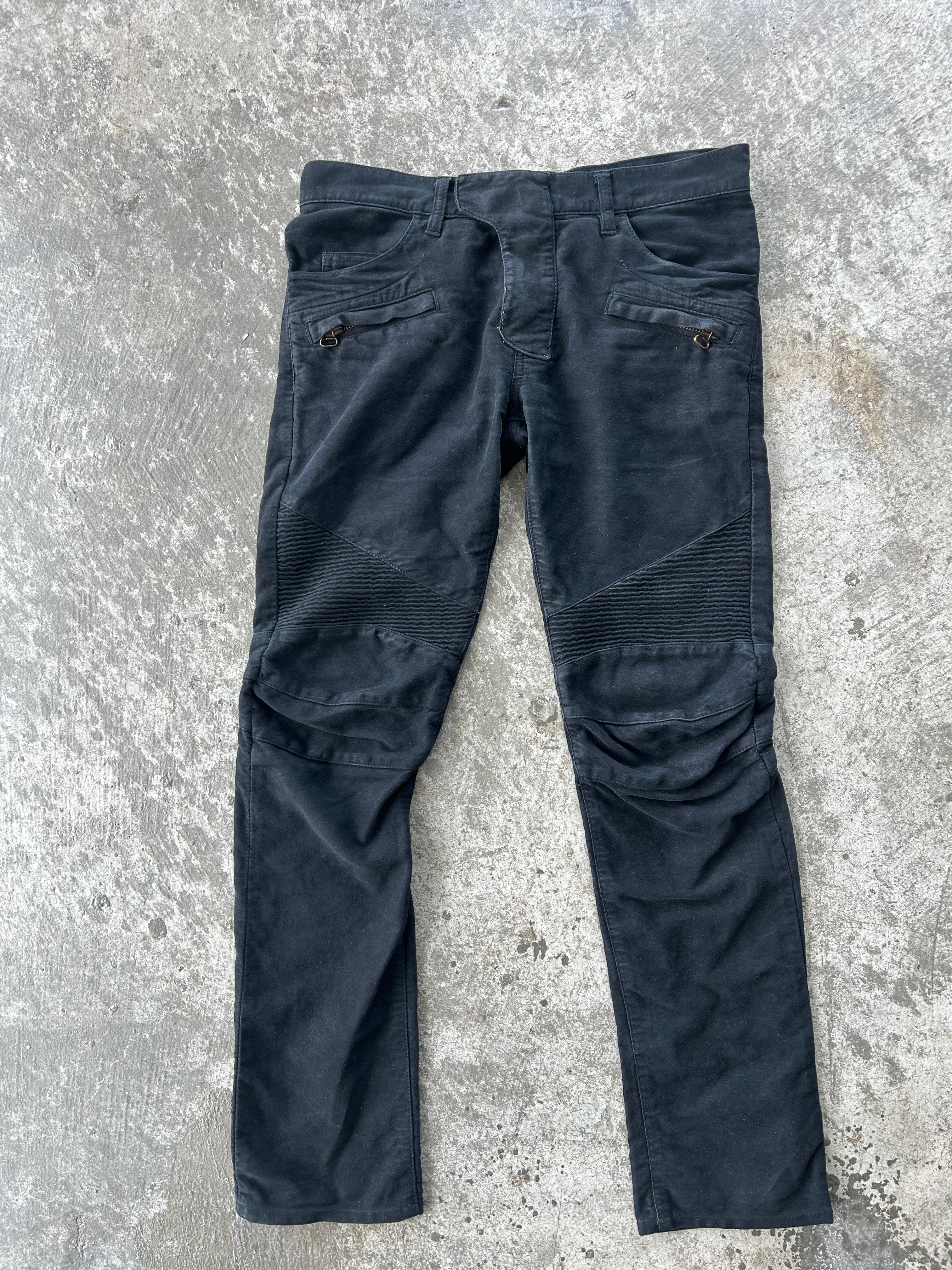Balmain Homme AW09 Black Biker Jeans