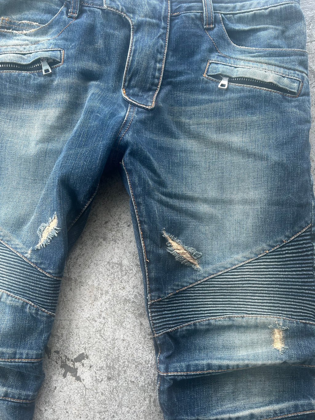 Balmain Homme AW11 Indigo Biker Jeans