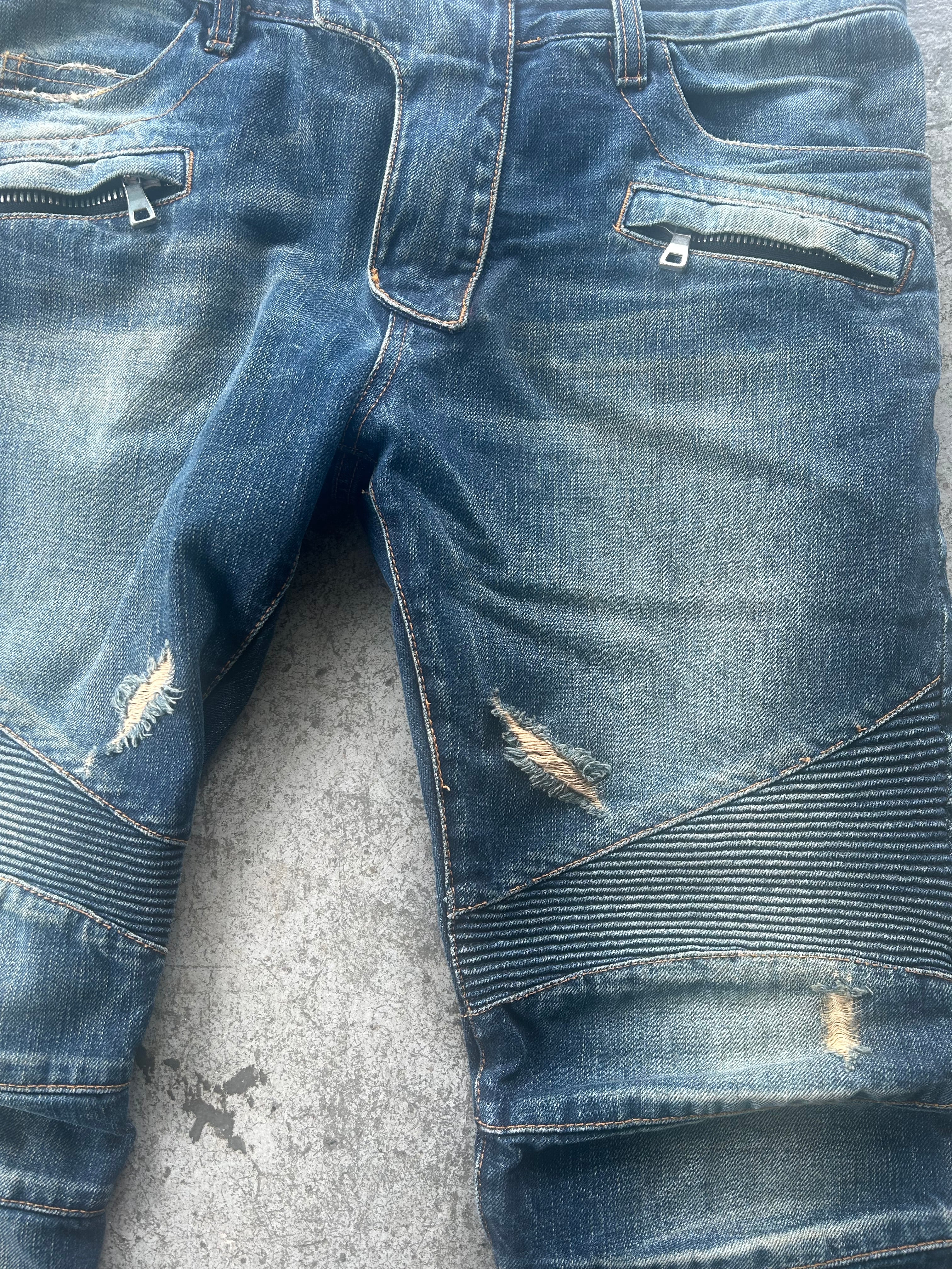 Balmain Homme AW11 Indigo Biker Jeans