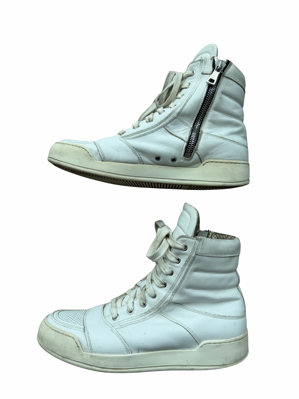 Balmain Homme SS14 Perforated High Top Sneakers