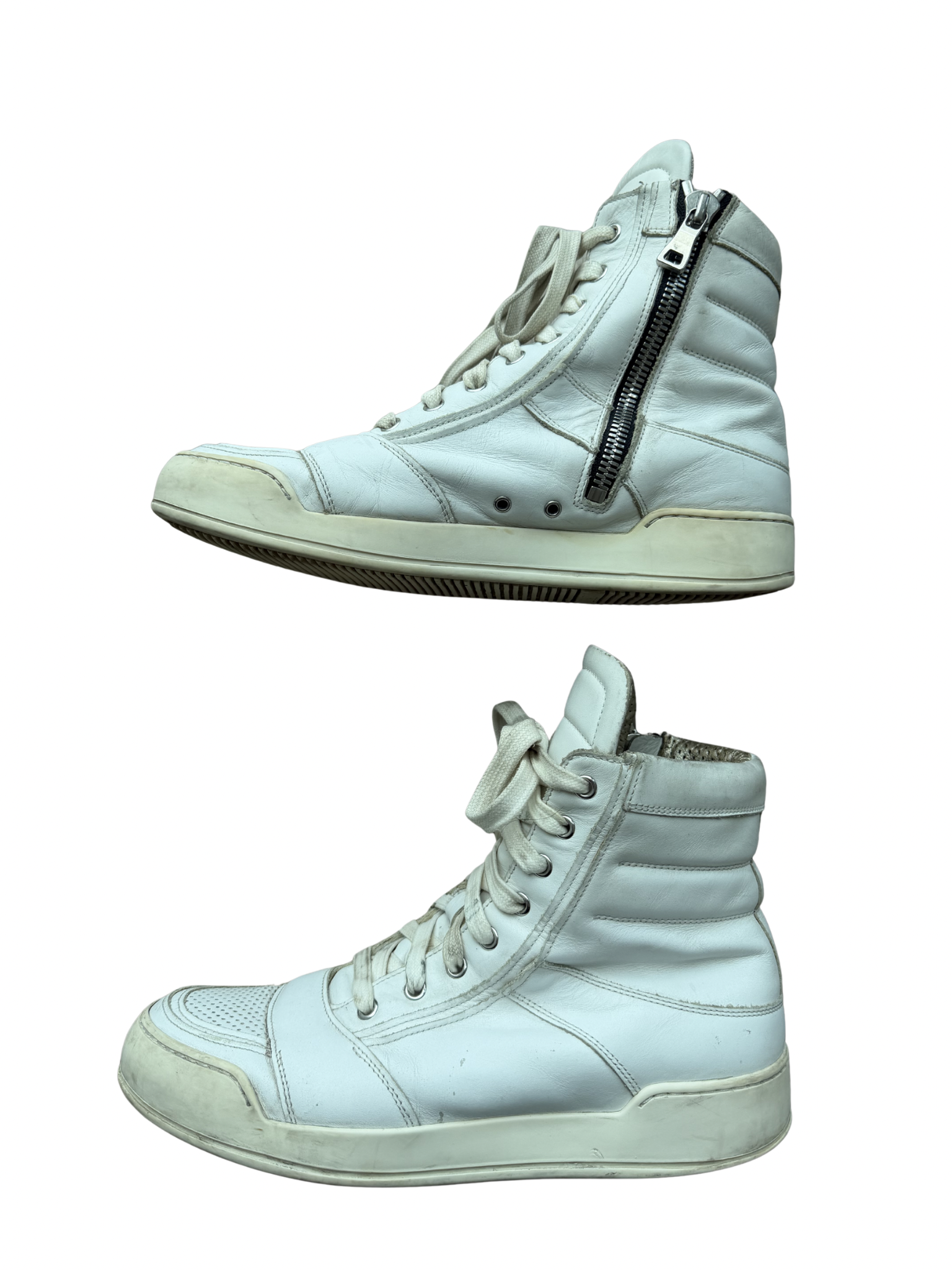 Balmain Homme SS14 Perforated High Top Sneakers