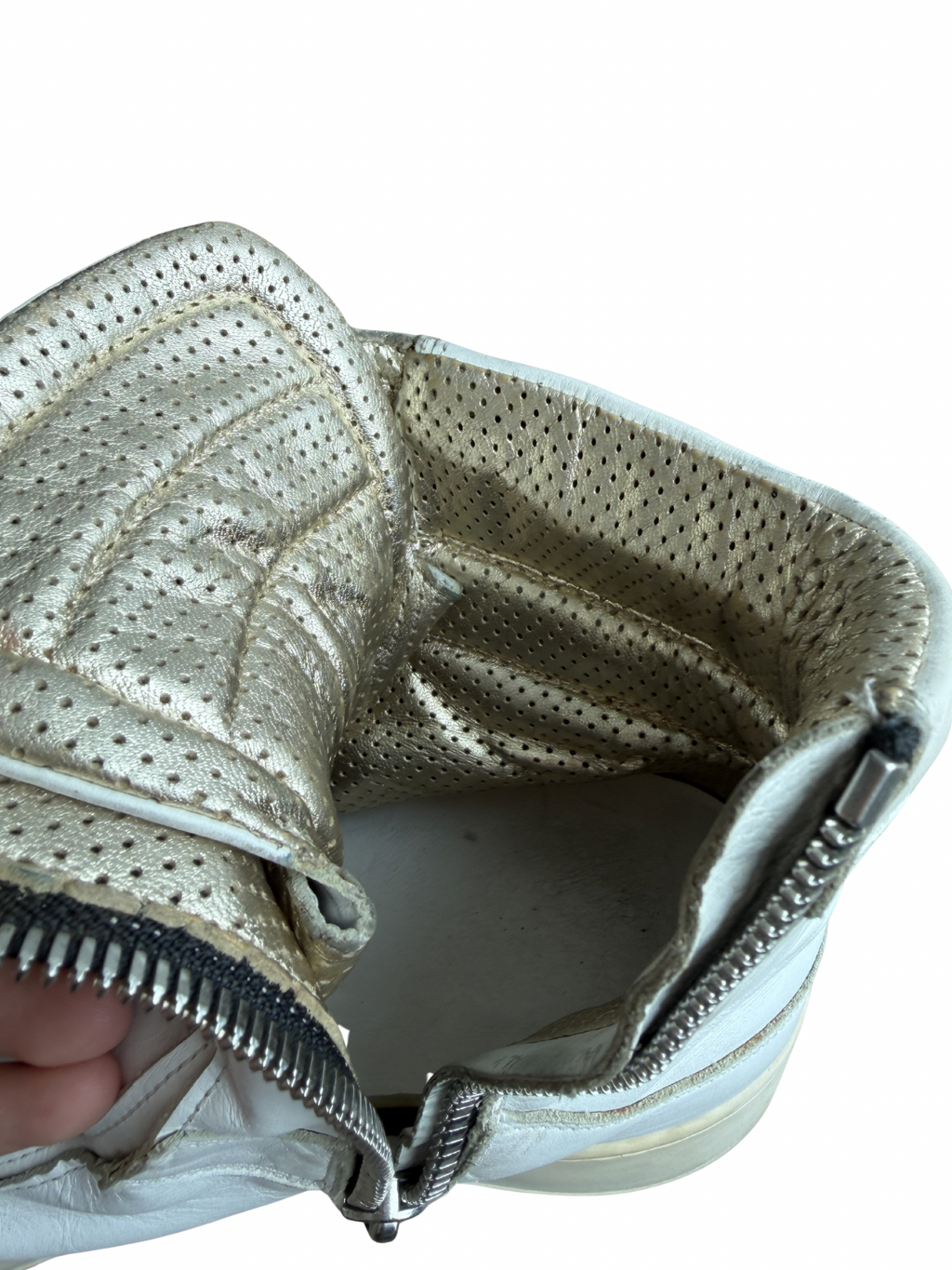 Balmain Homme SS14 Perforated High Top Sneakers