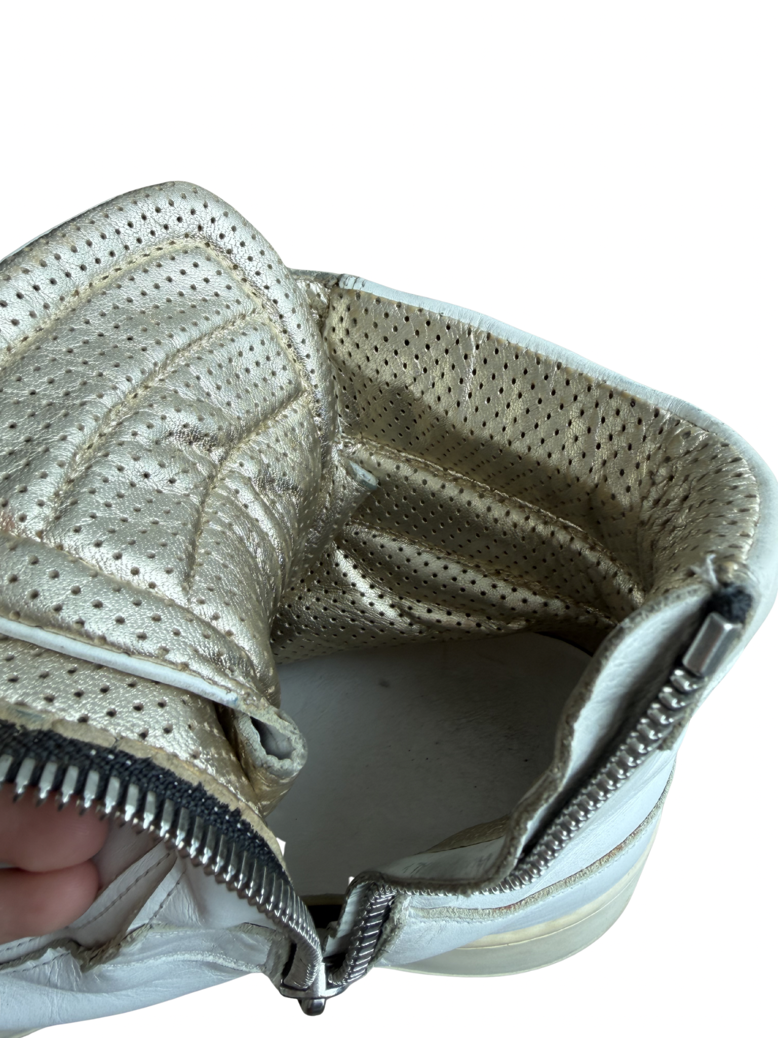 Balmain Homme SS14 Perforated High Top Sneakers