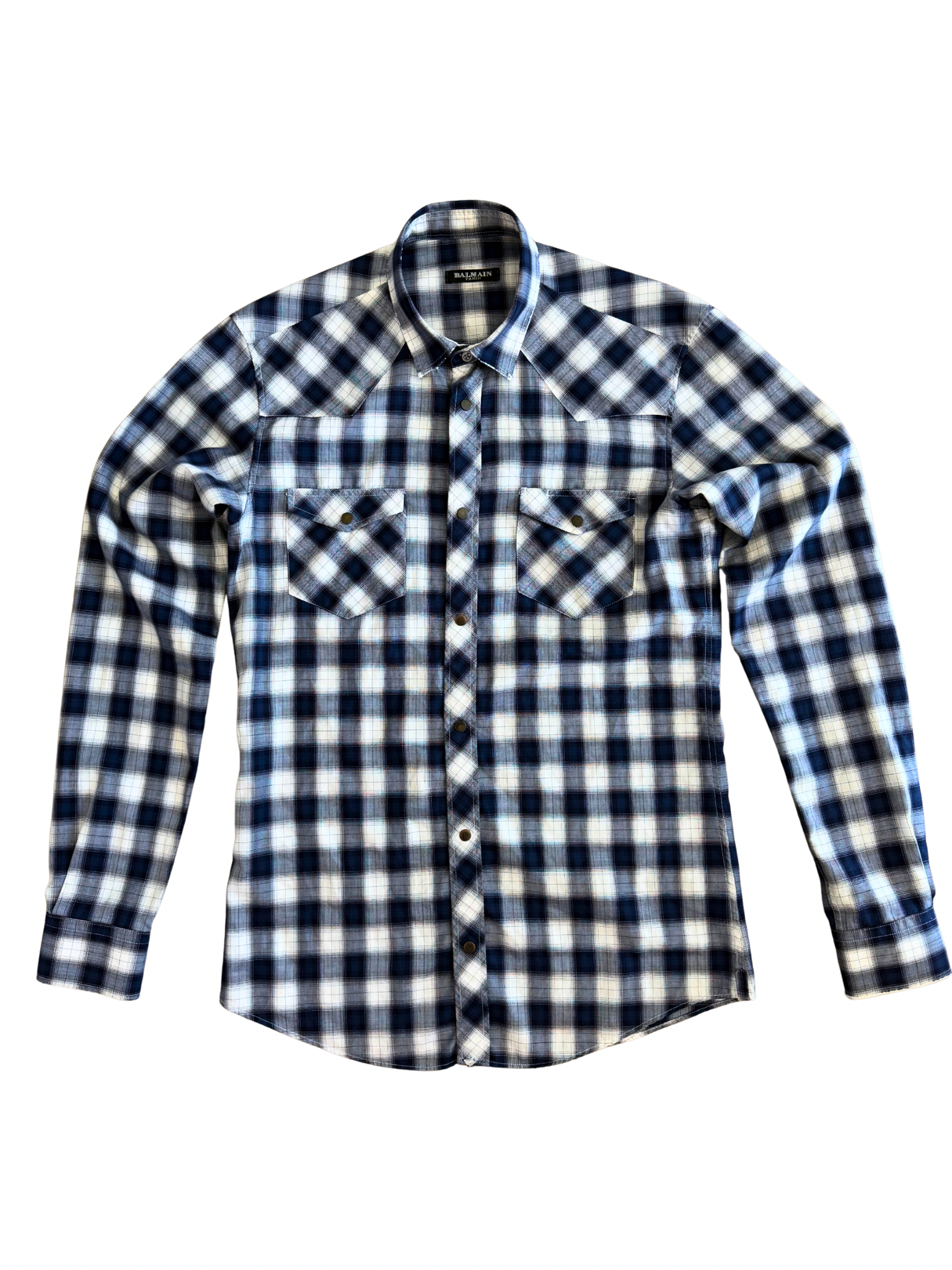 Balmain Homme SS10 Plaid Flannel Shirt