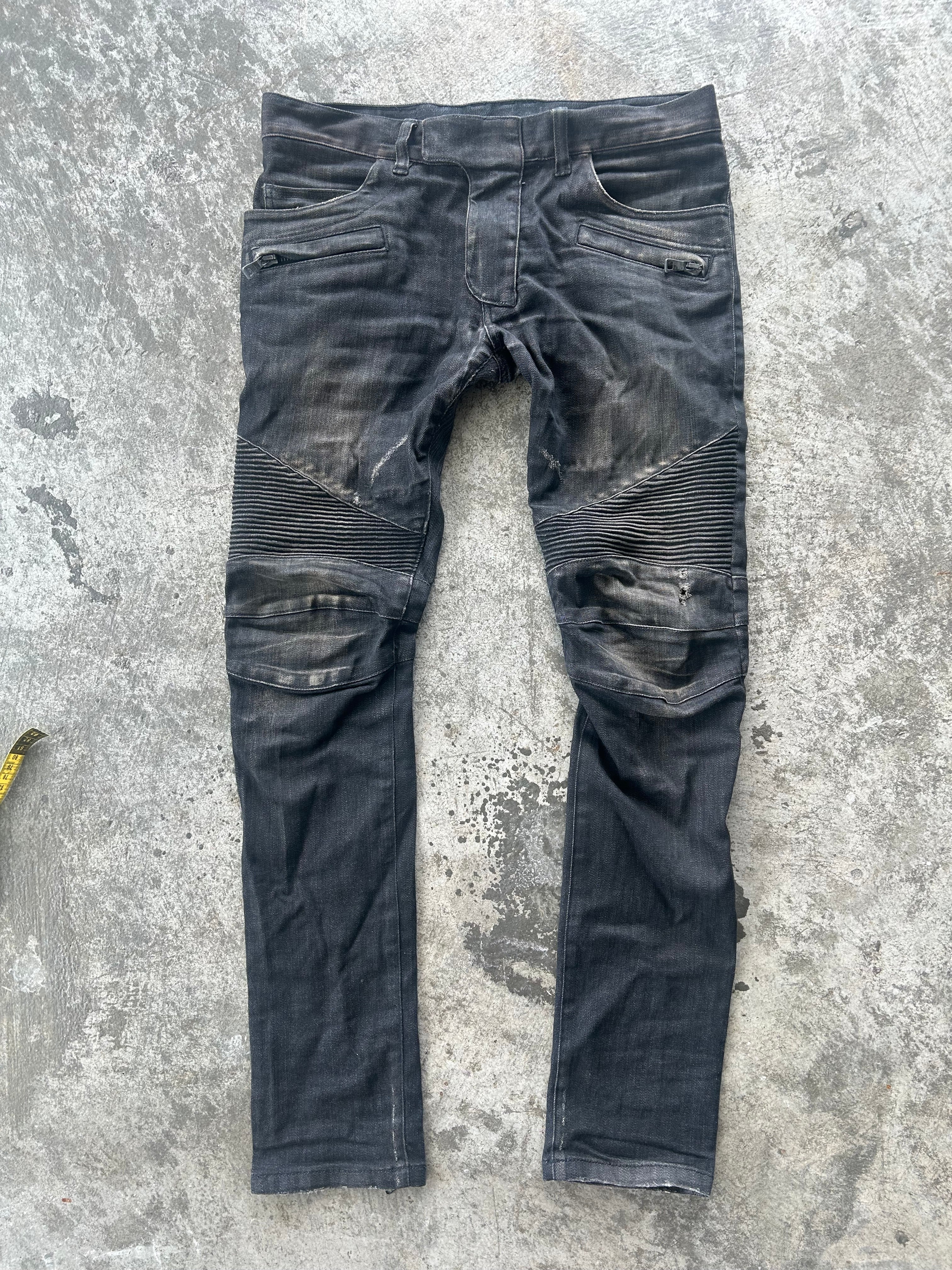Balmain Homme AW11 Baked Biker Jeans
