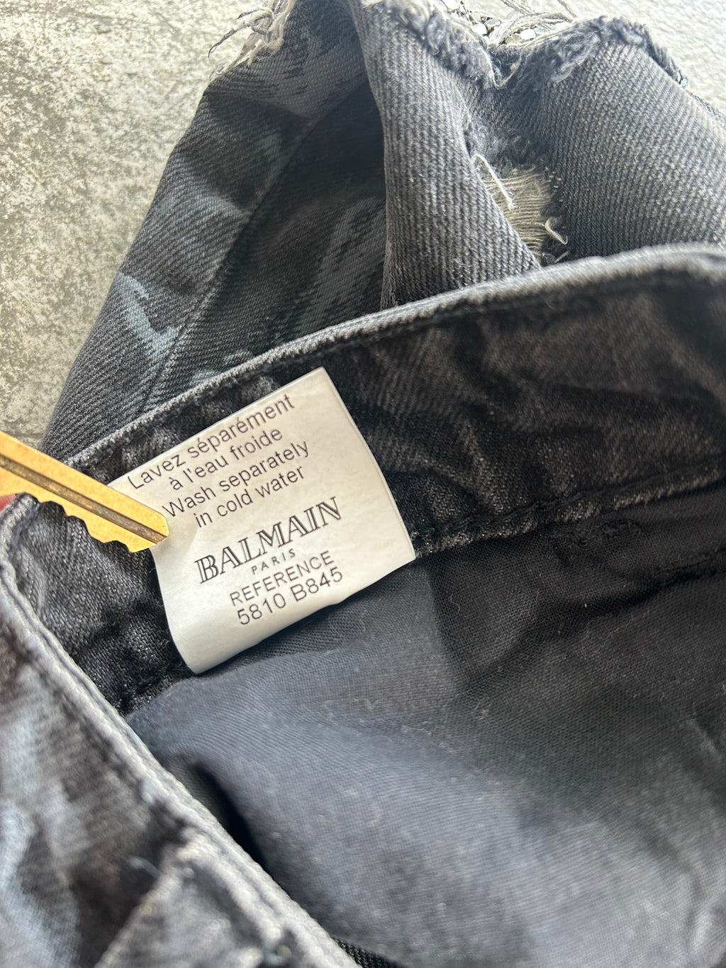 Balmain SS10 Distressed Chainmail Jeans