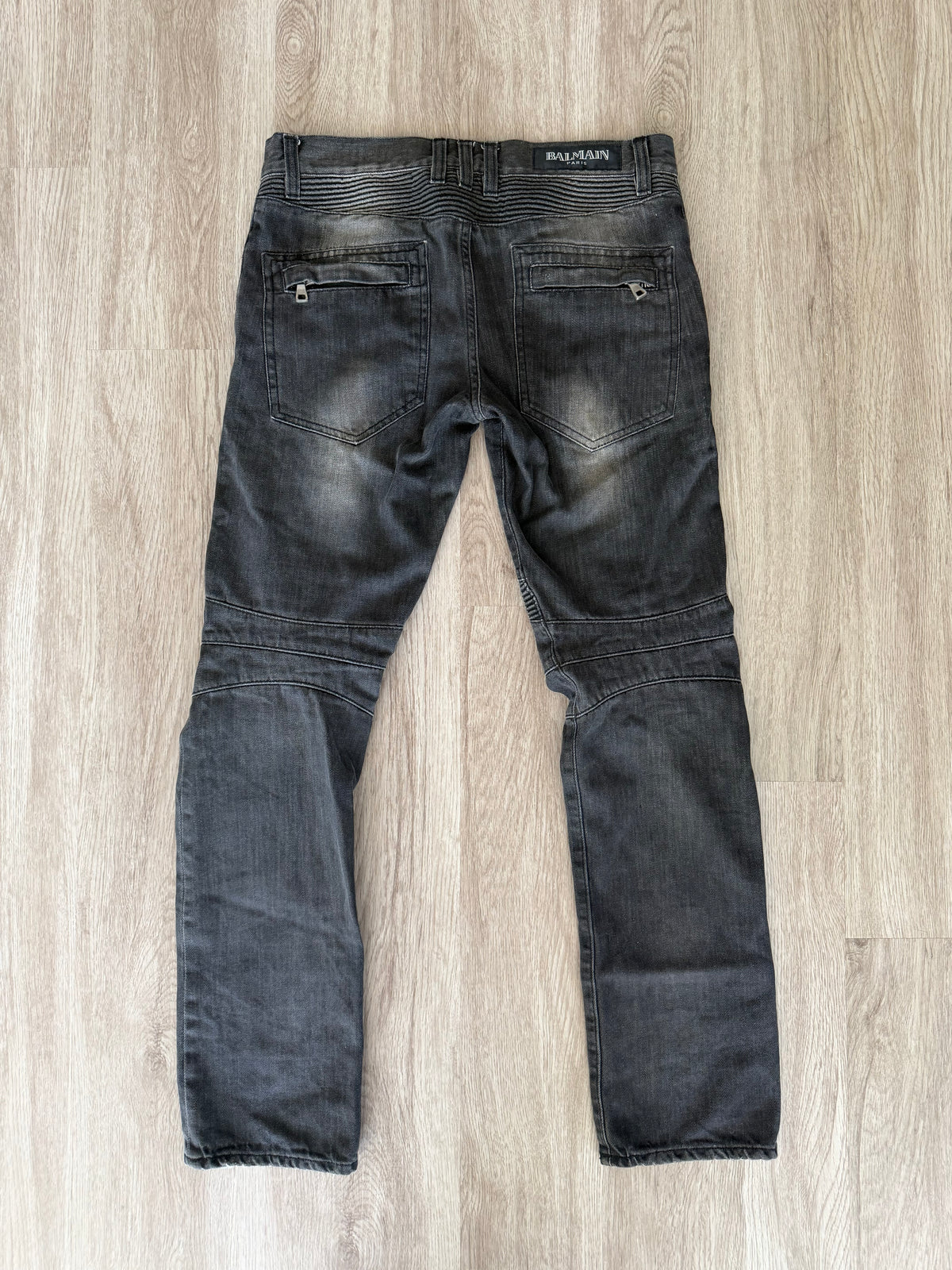Balmain Homme SS11 Eagle Coin Biker Jeans