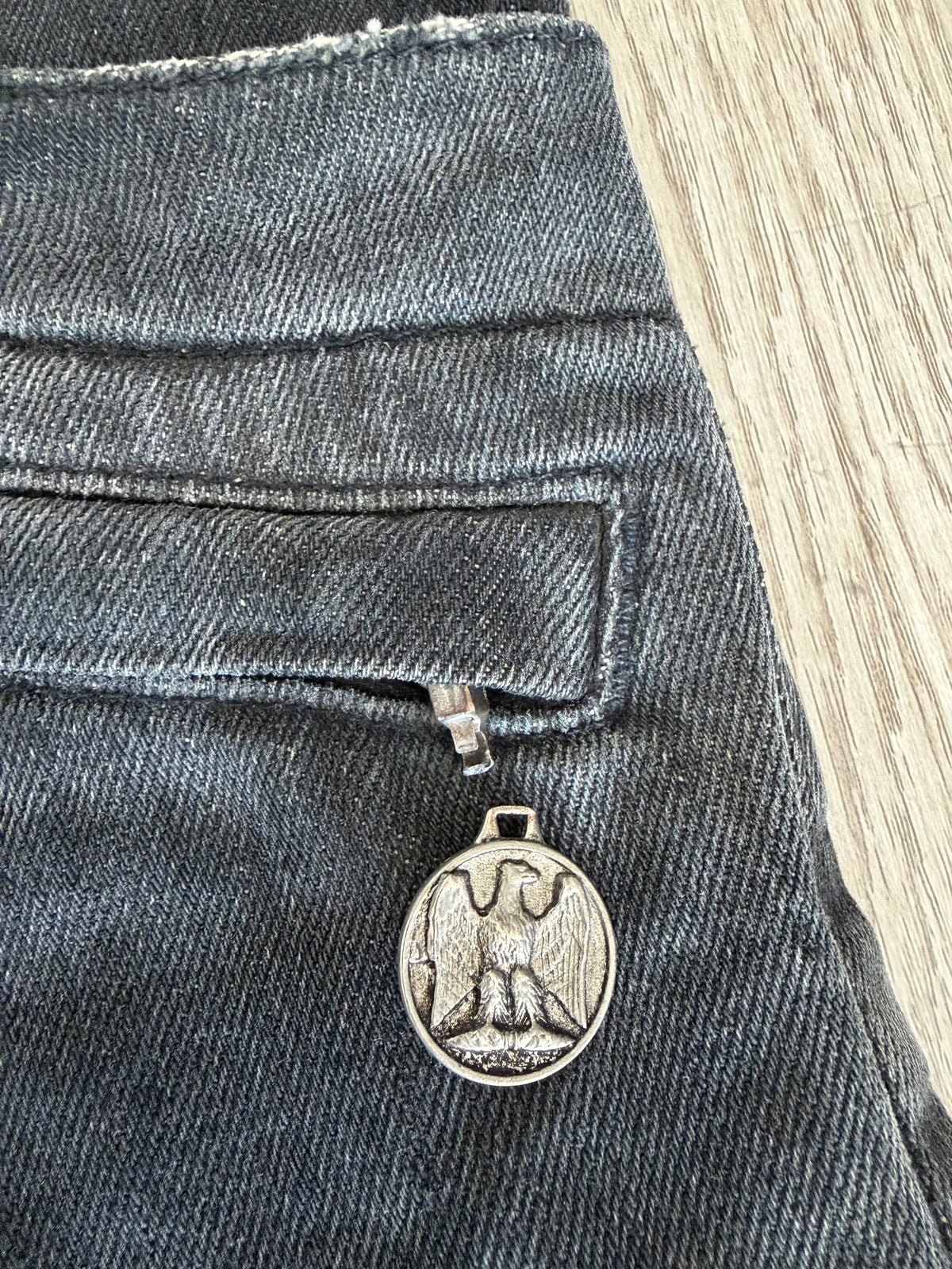 Balmain Homme SS11 Eagle Coin Biker Jeans