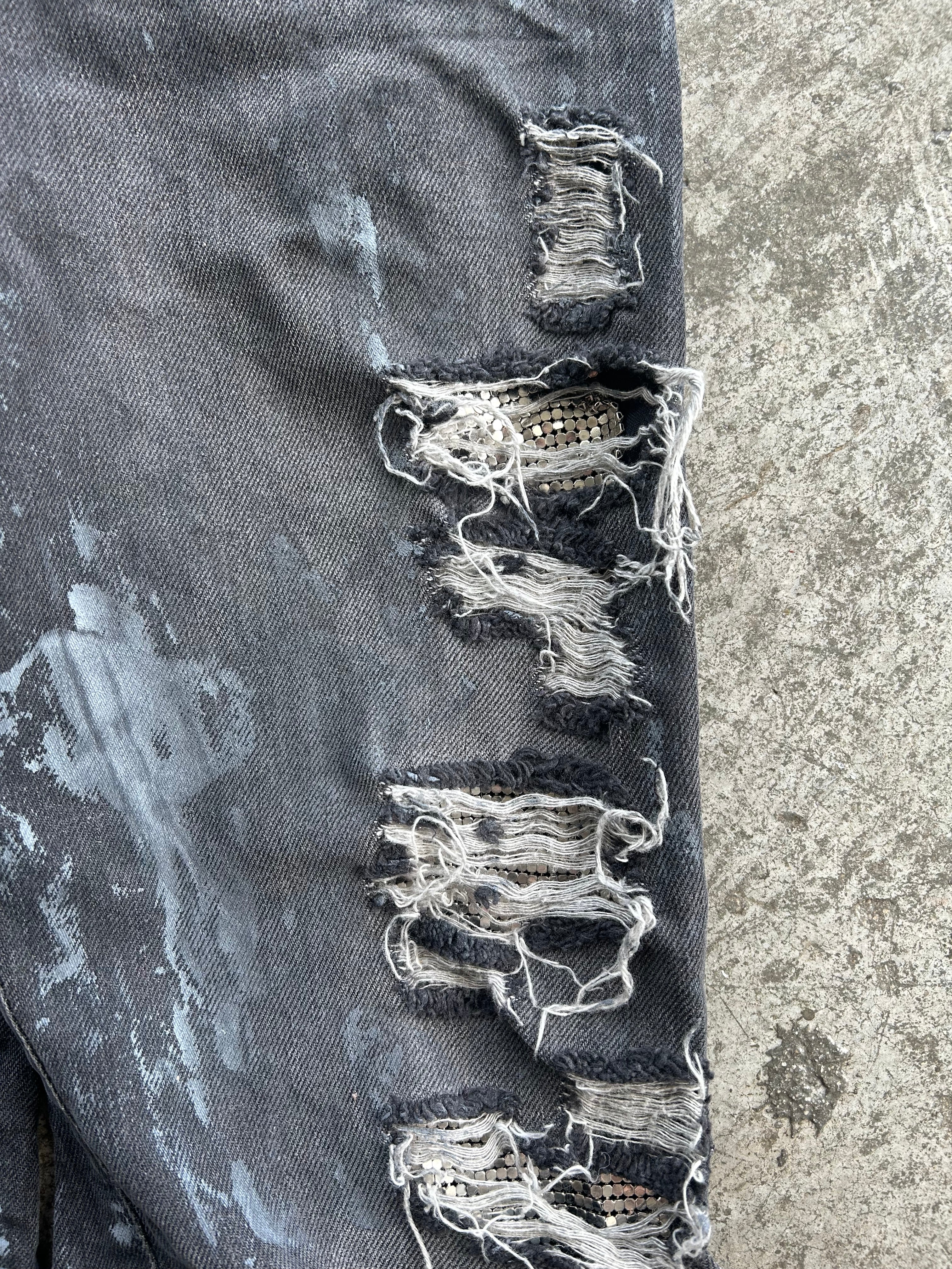 Balmain SS10 Distressed Chainmail Jeans